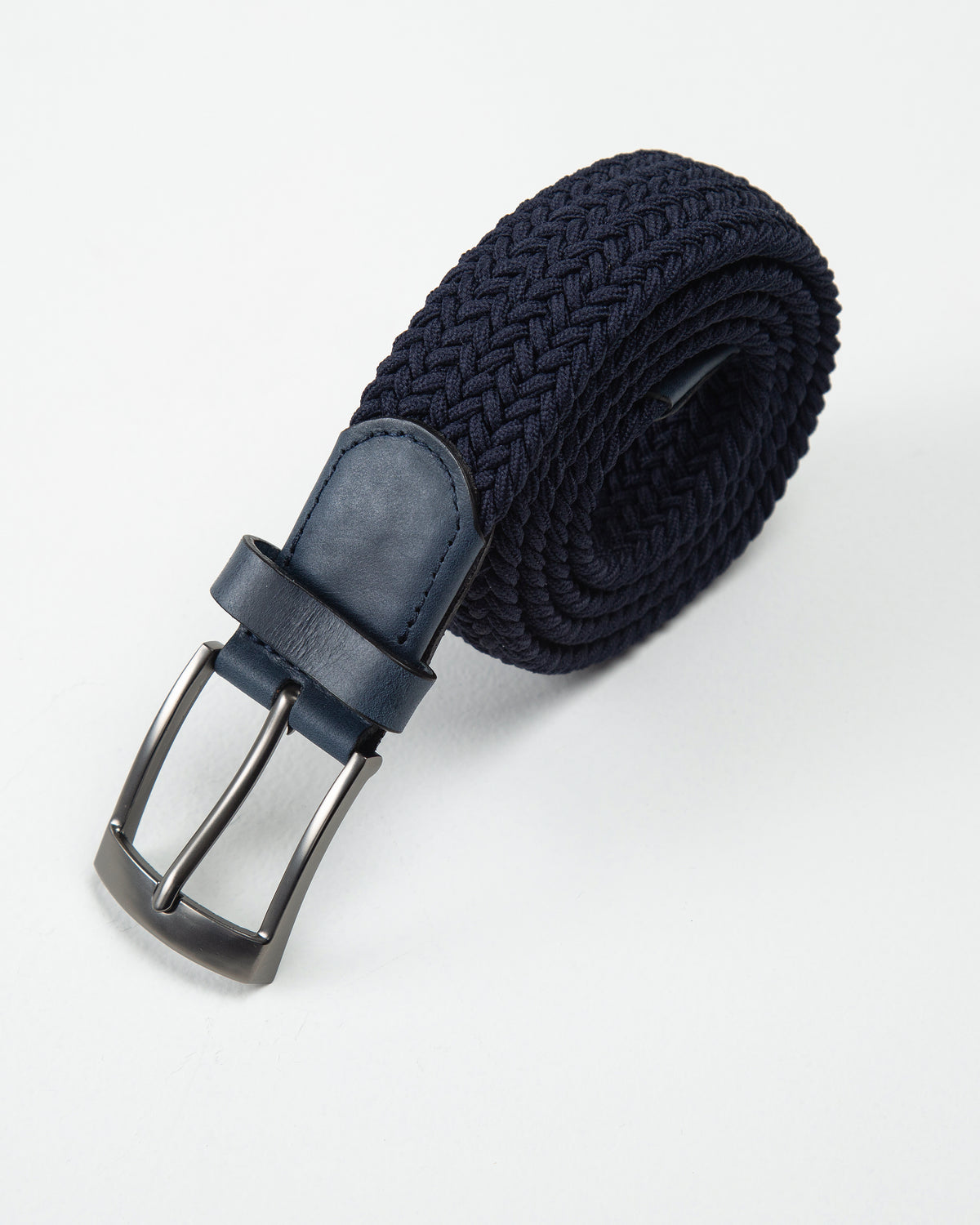 Cinturón Trenzado Elástico Azul Oscuro