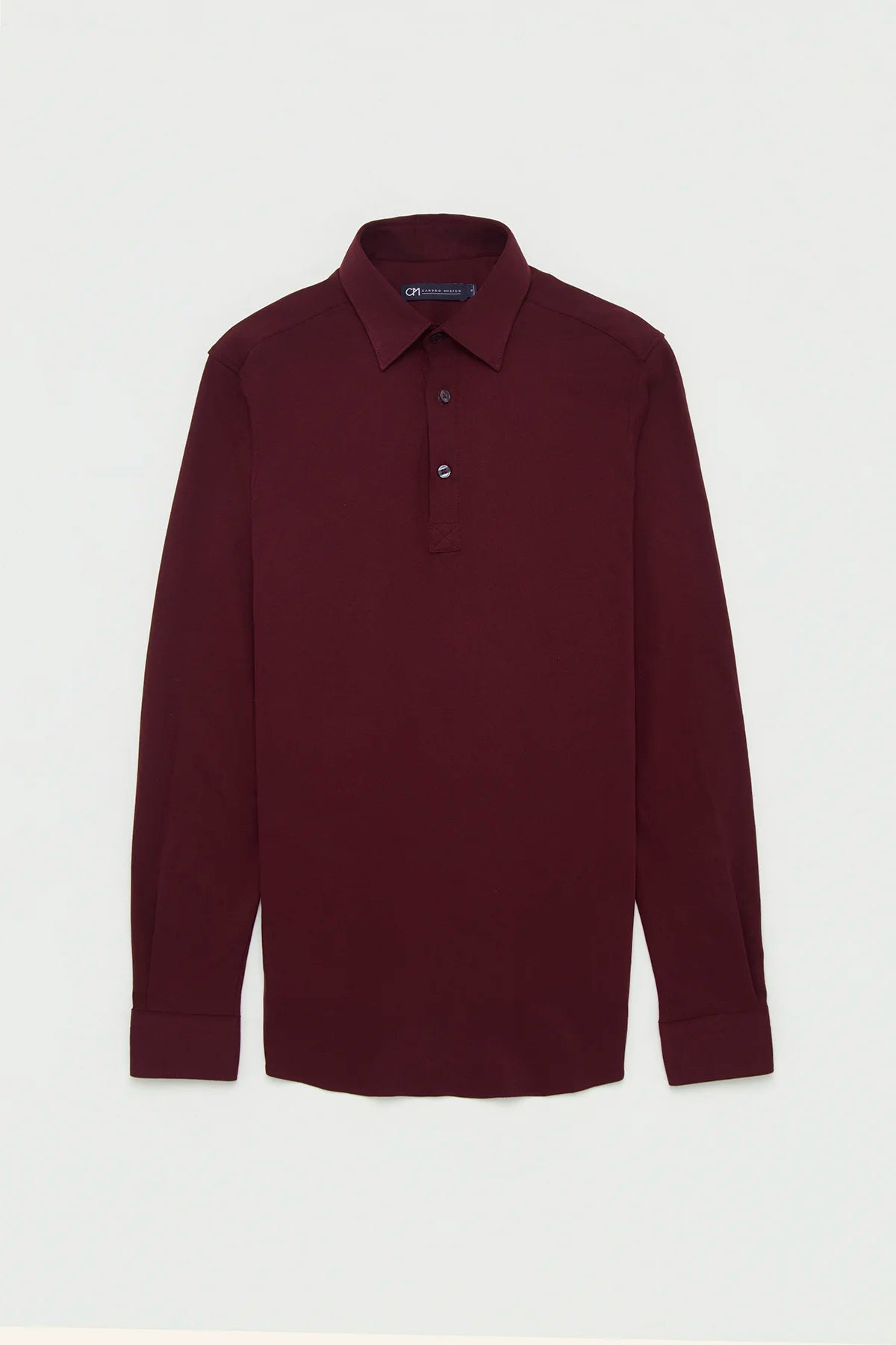 Camisa Piqué Polera Algodón Borgoña