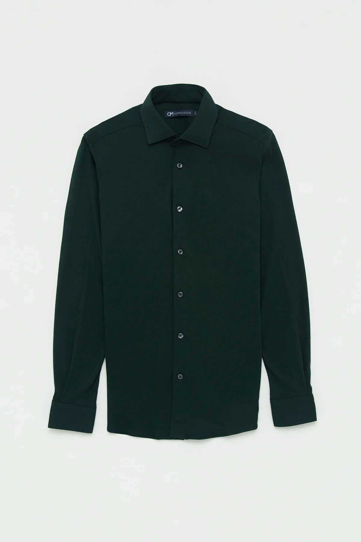 Camisa Piqué Algodón Verde Botella