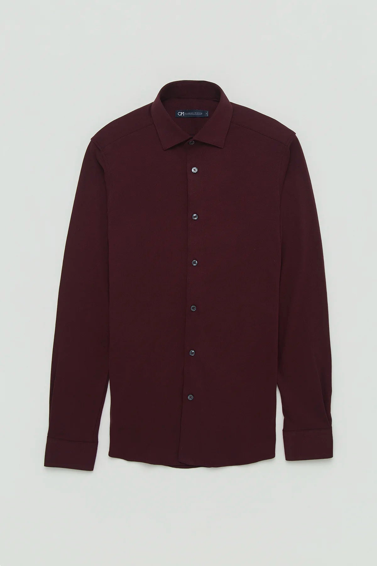 Camisa Piqué Algodón Borgoña
