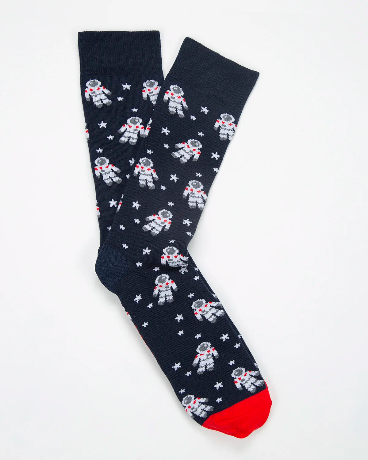 Medias Algodón Estampado Astronautas - Fondo Azul