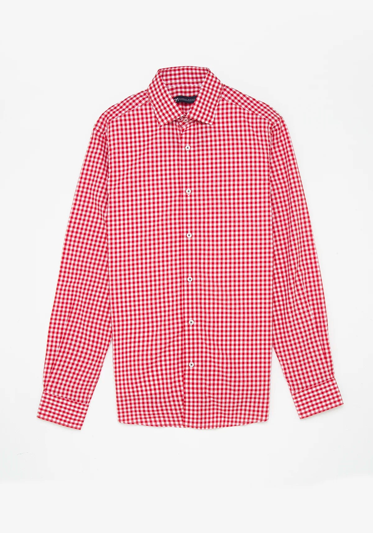 Camisa Popelín Cuadro Vichy Algodón Rojo
