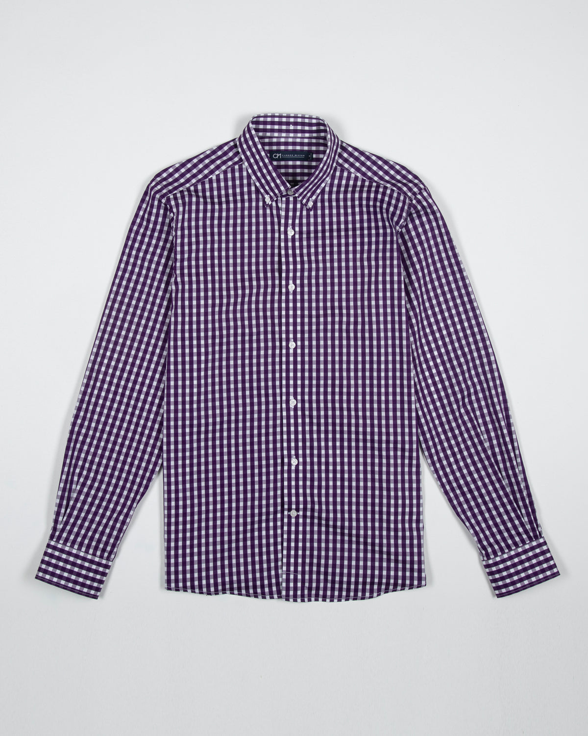 CAMISA CUADRO ALGODÓN BERENJENA_01367