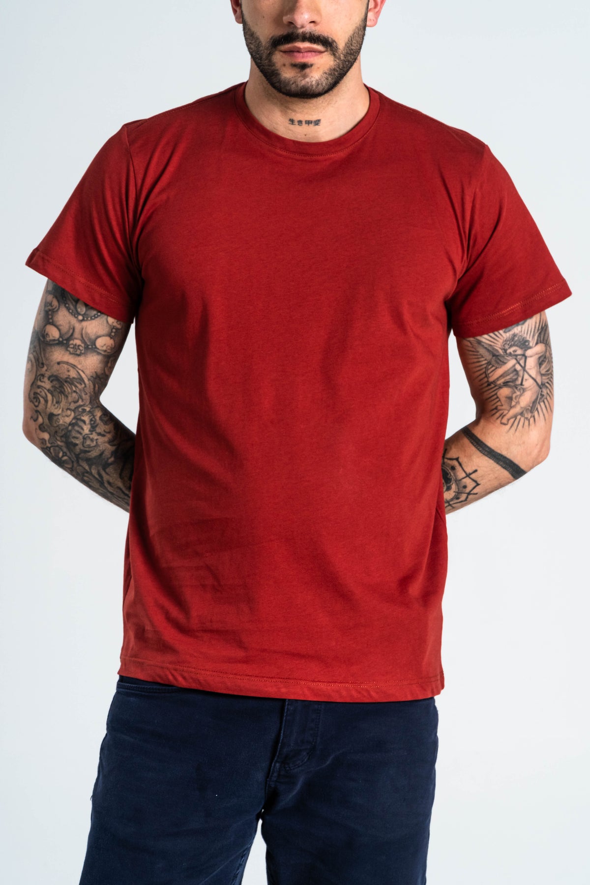 CAMISETA BÁSICA ALGODÓN TERRACOTA_04085