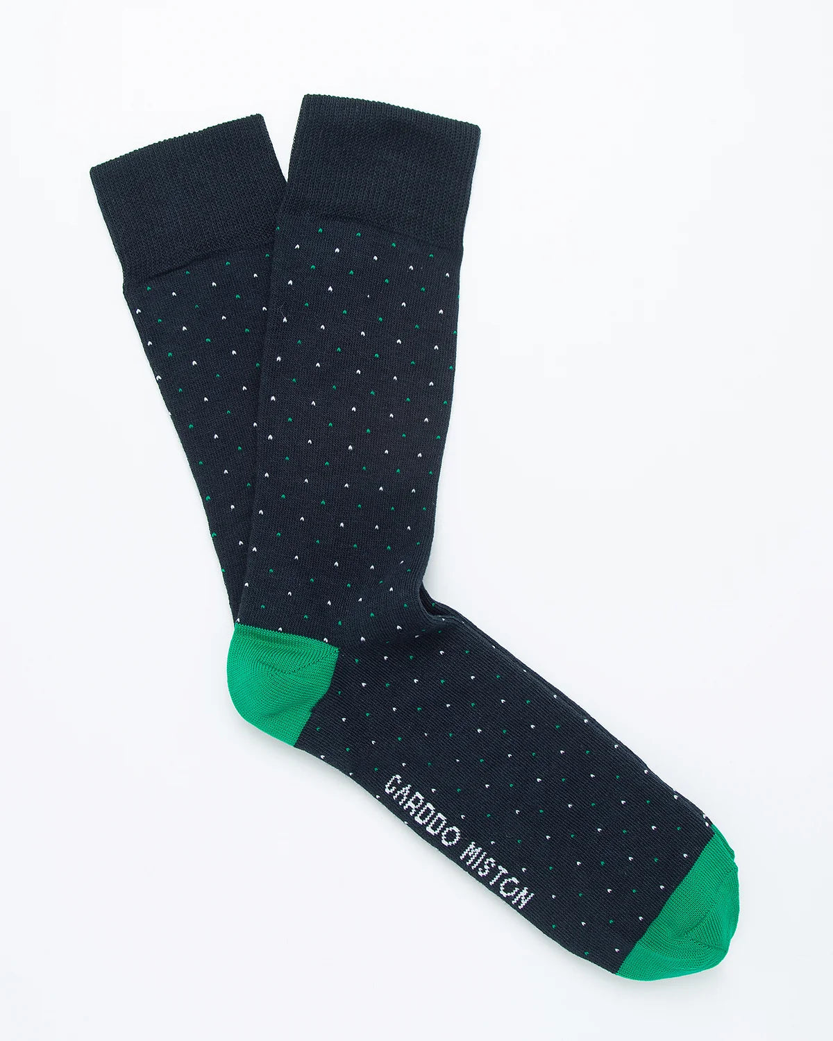 MEDIAS ALGODÓN MICROLUNARES BLANCO VERDE _08030