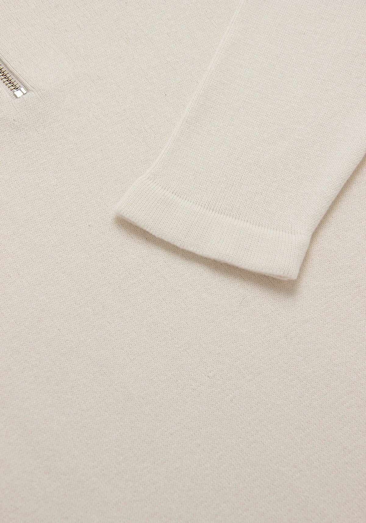 Saco Camisero Half Zip Algodón Crema