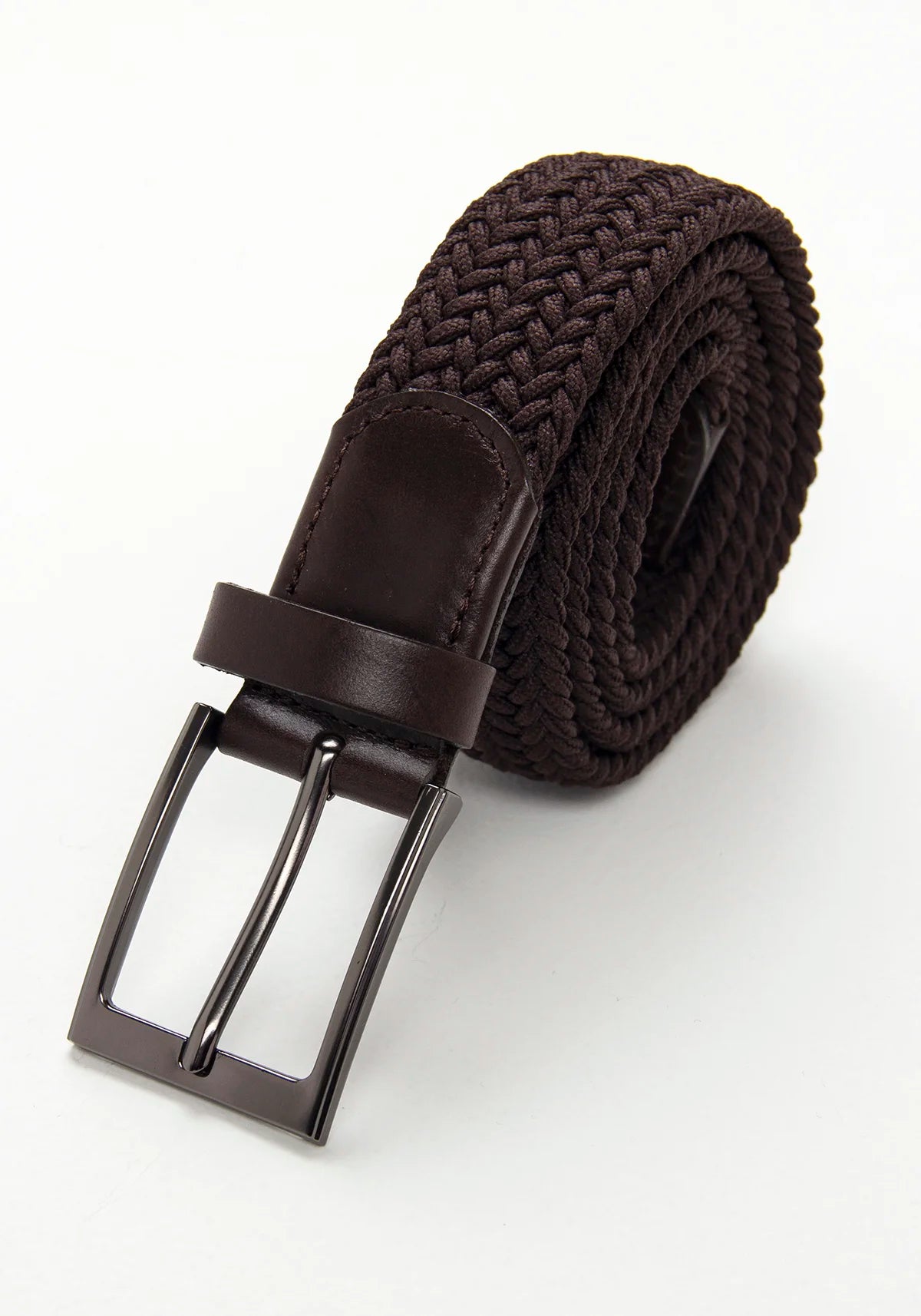 Cinturón Trenzado Elástico Chocolate