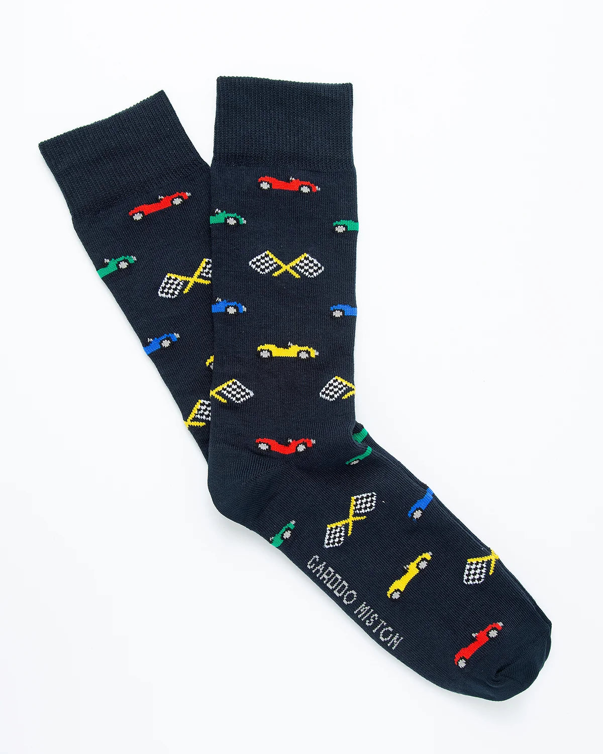 Medias Algodón Estampado Carros Formula 1 - Fondo Azul