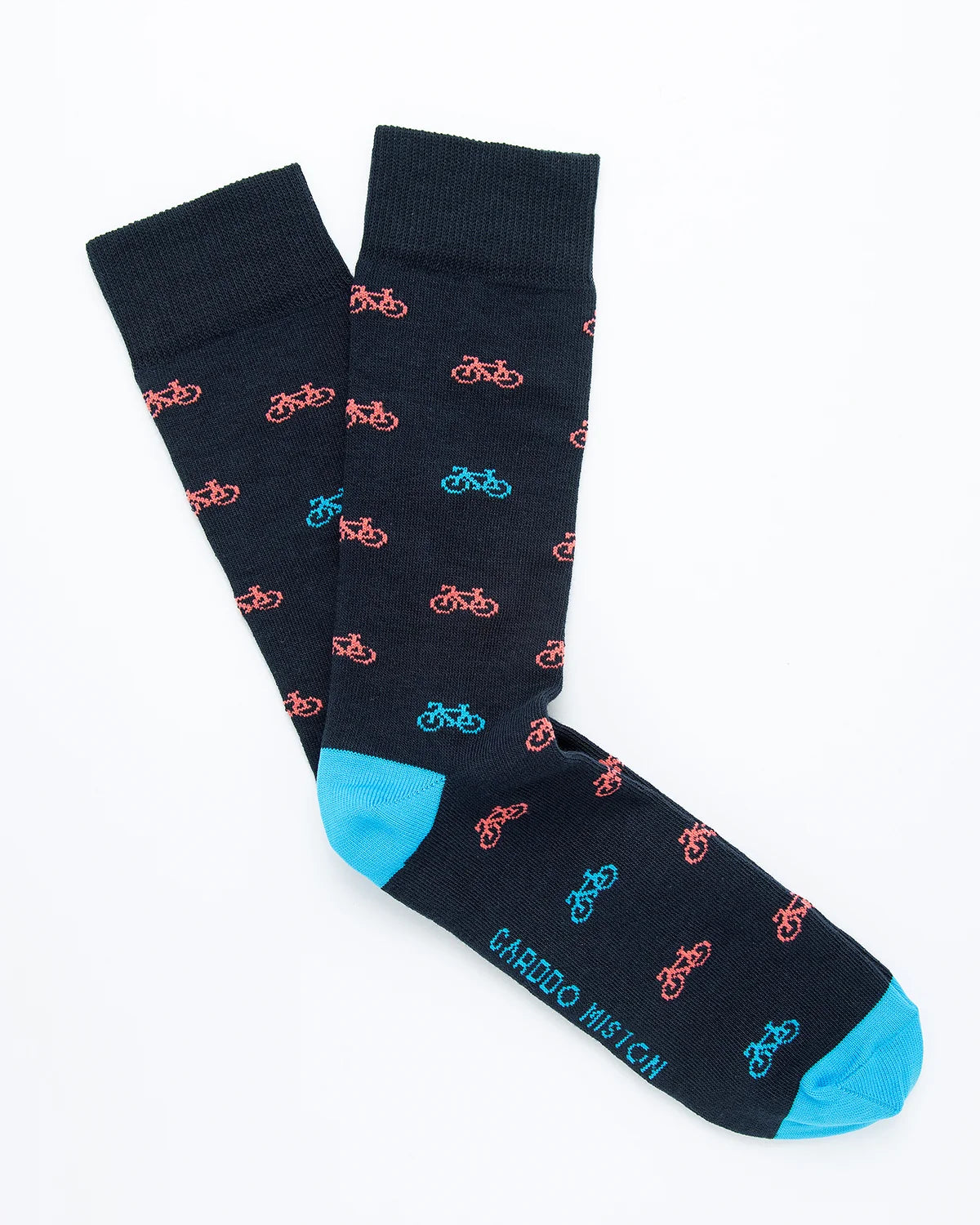 Medias Algodón Estampado Bicicletas - Fondo Azul