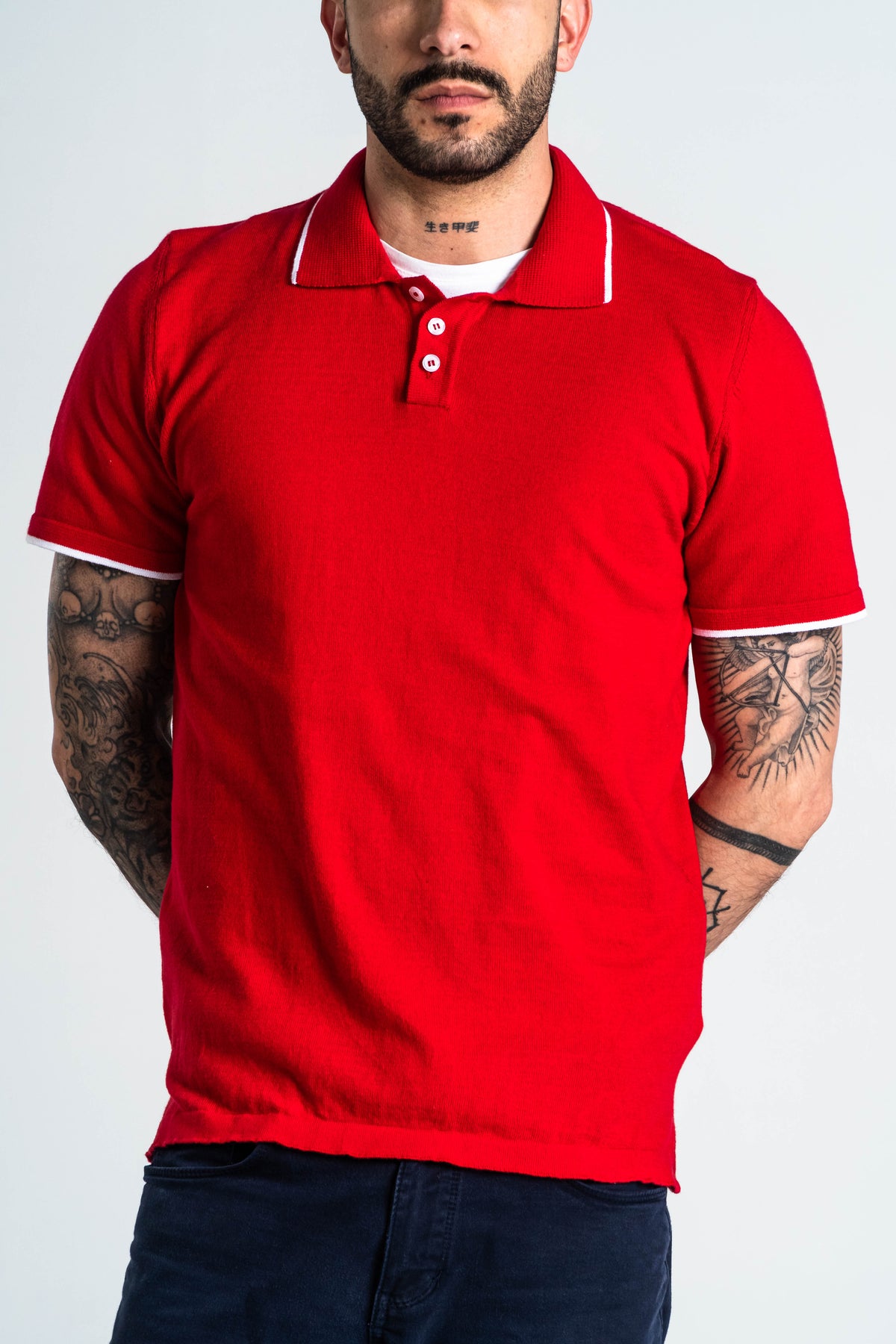 POLO PUNTO ALGODÓN ROJO_02134