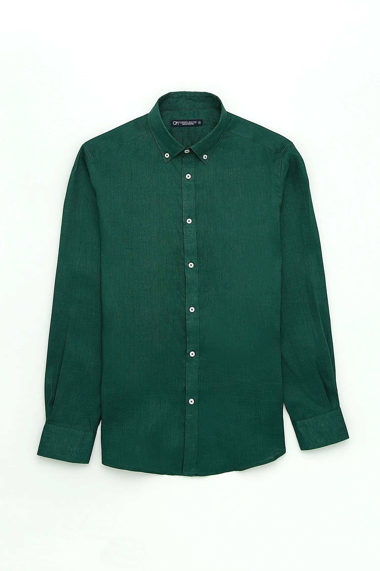 Camisa Button Down Lino Verde Bosque