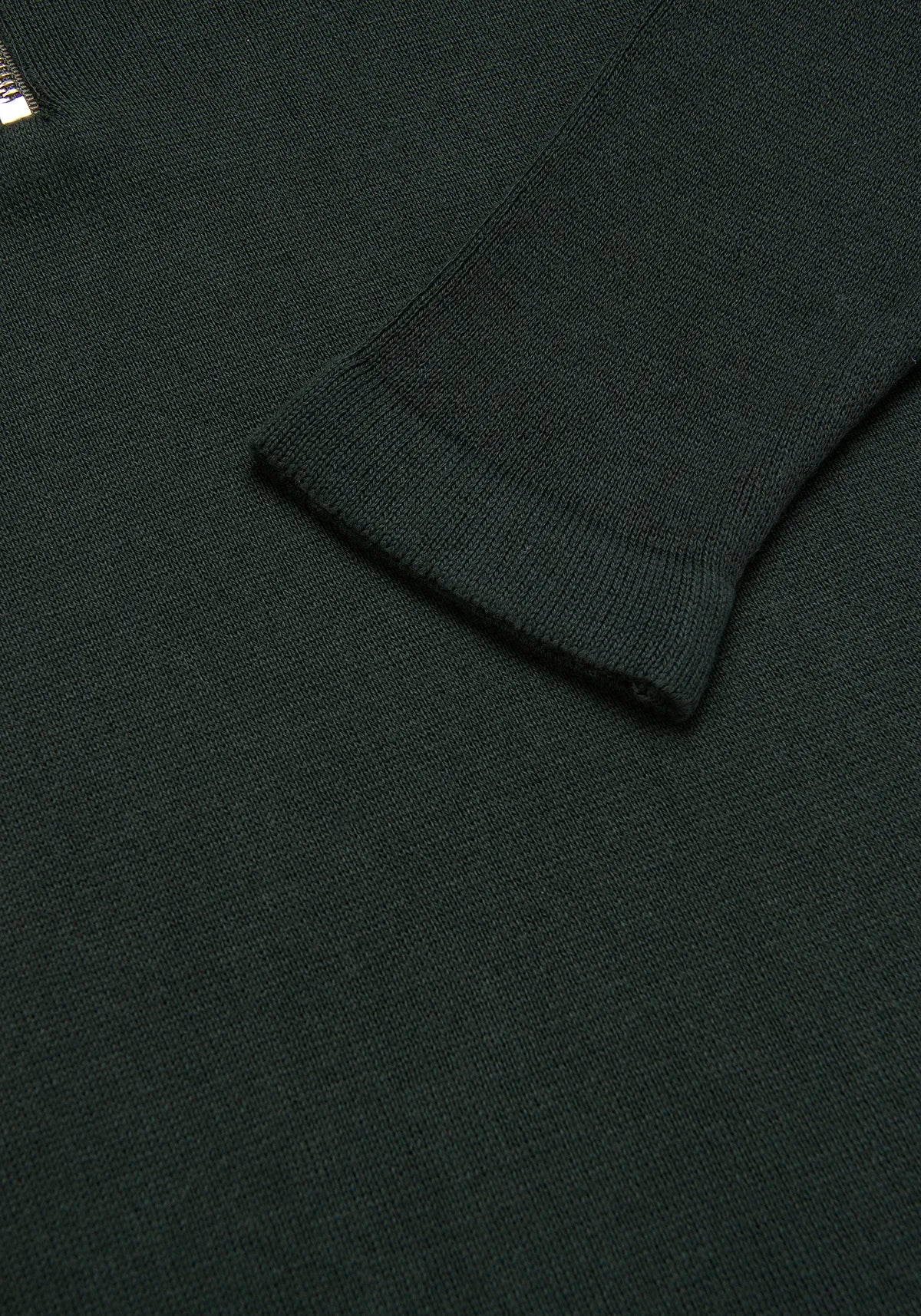 Saco Camisero Half Zip Algodón Verde Botella