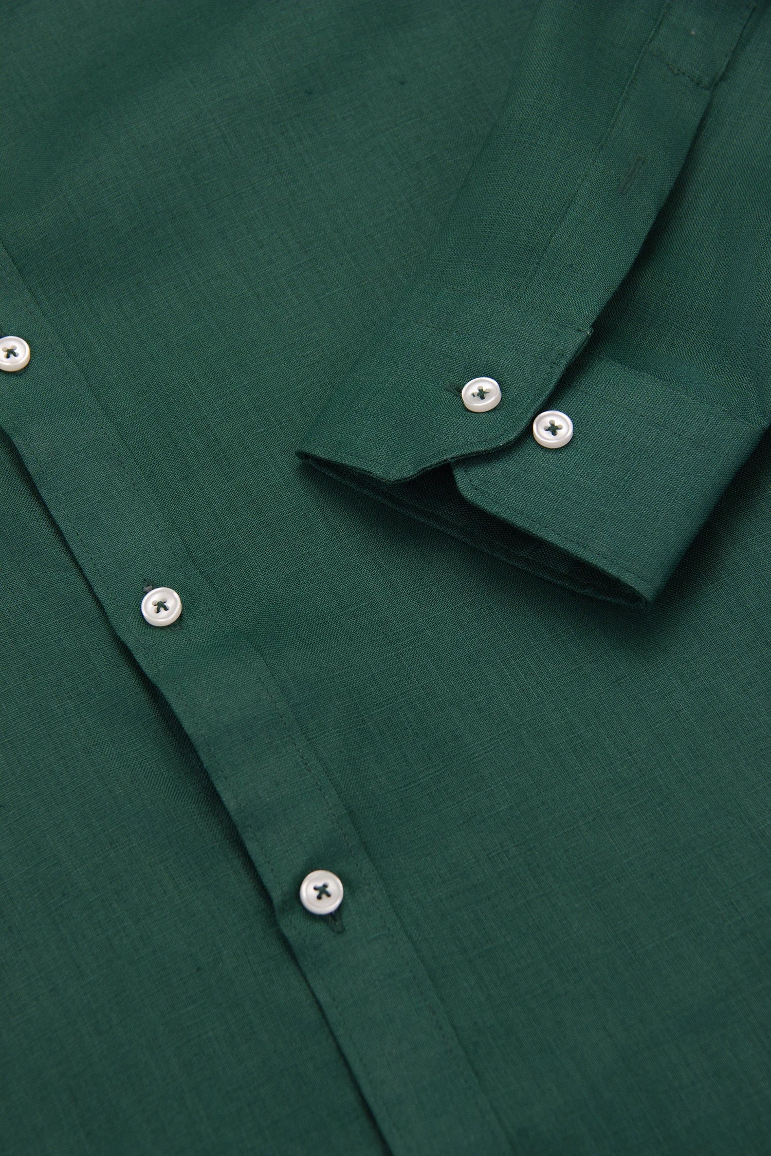 Camisa Button Down Lino Verde Bosque