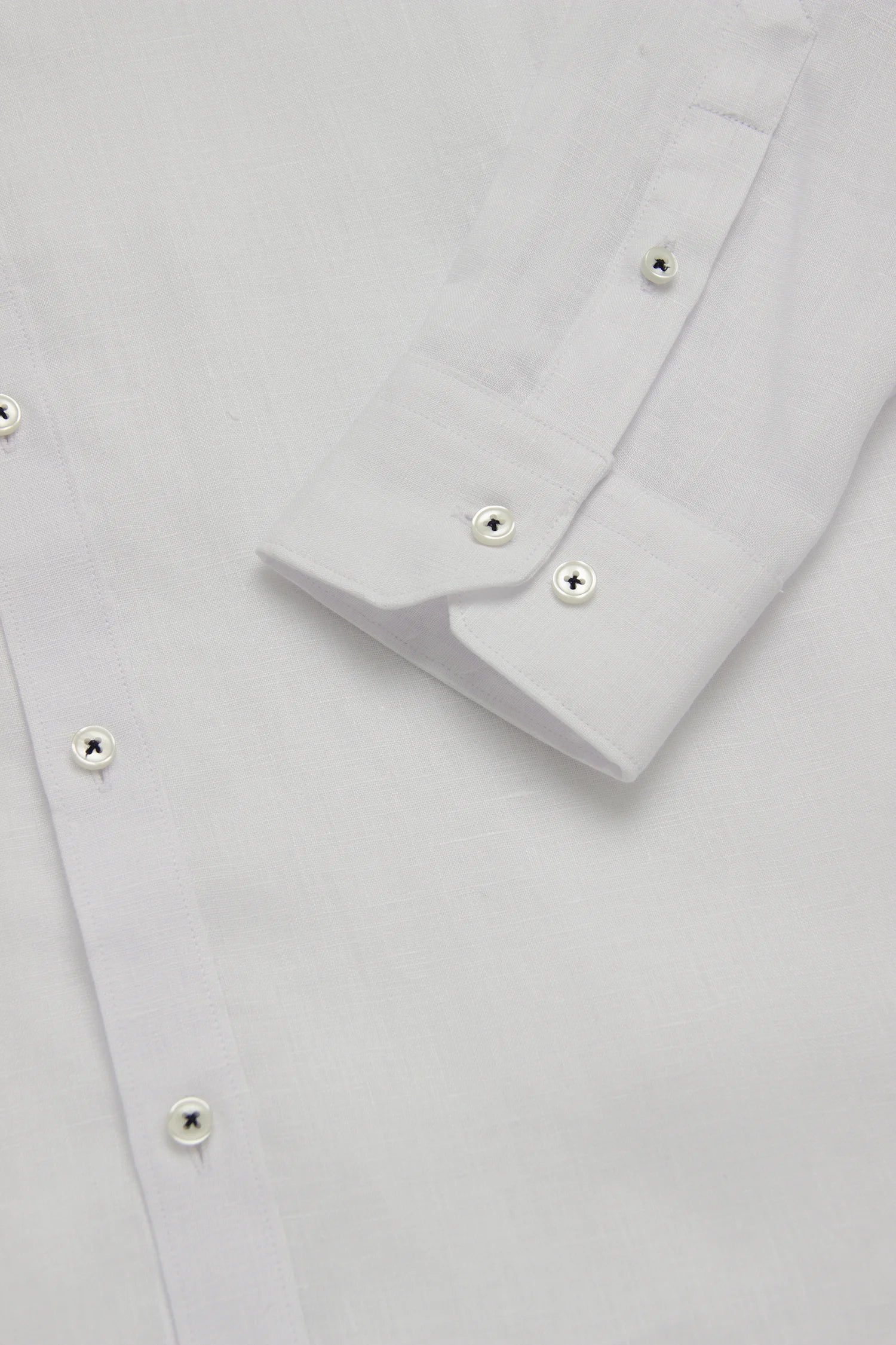 Camisa Cuello Mao Lino Blanco