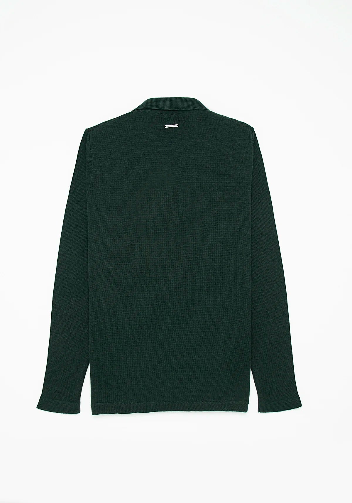 Saco Camisero Half Zip Algodón Verde Botella