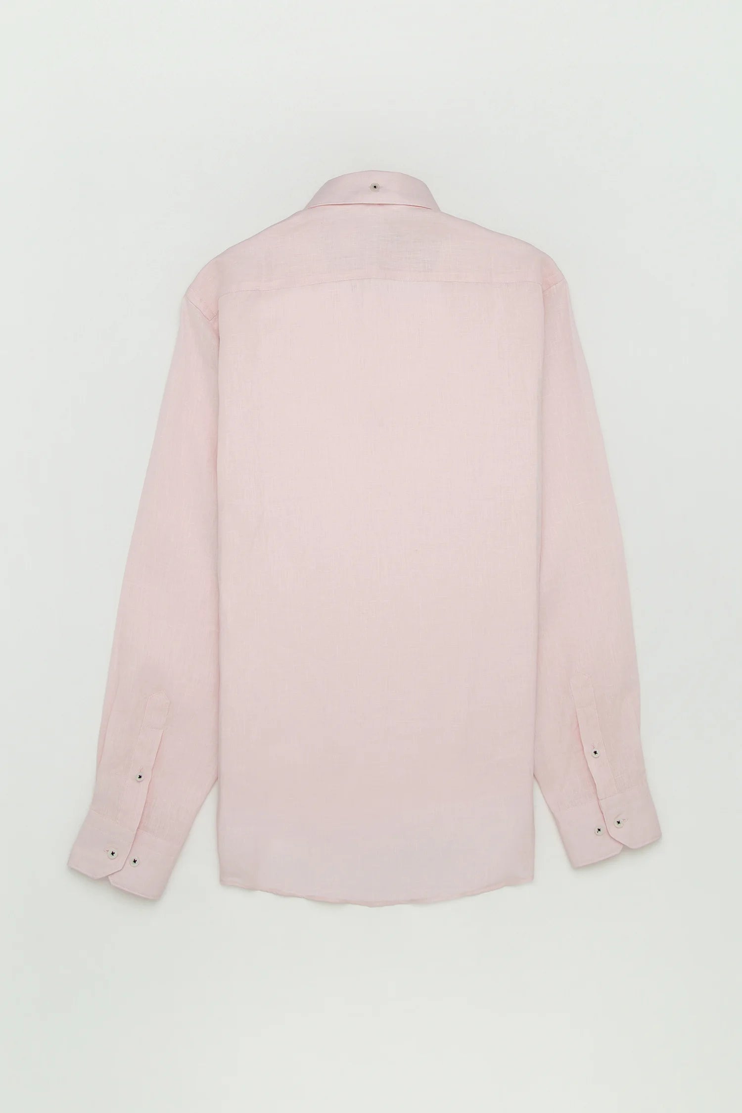 Camisa Button Down Lino Rosa Bebé