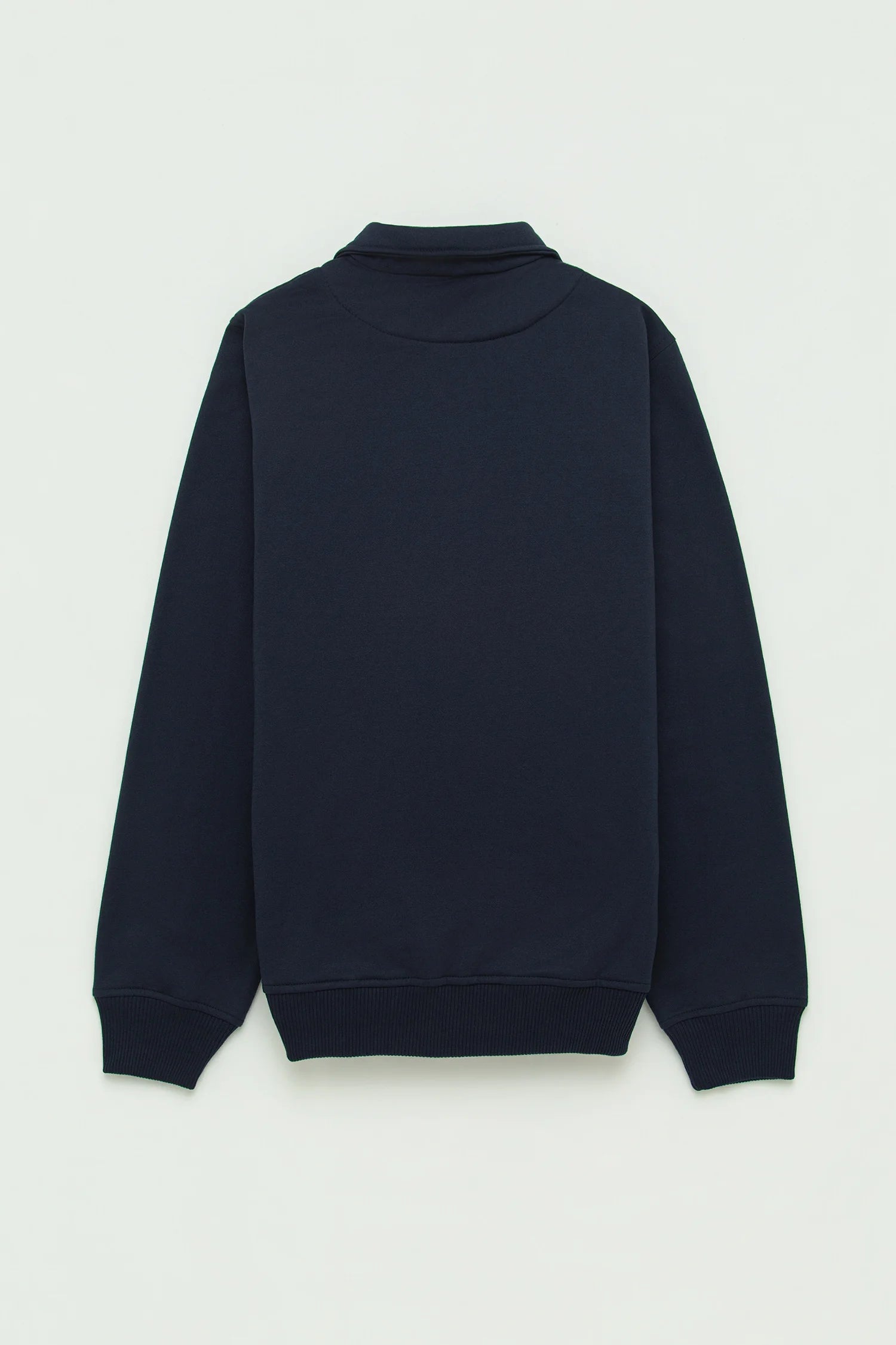 Chaqueta Perchada Zip Algodón Azul Oscuro