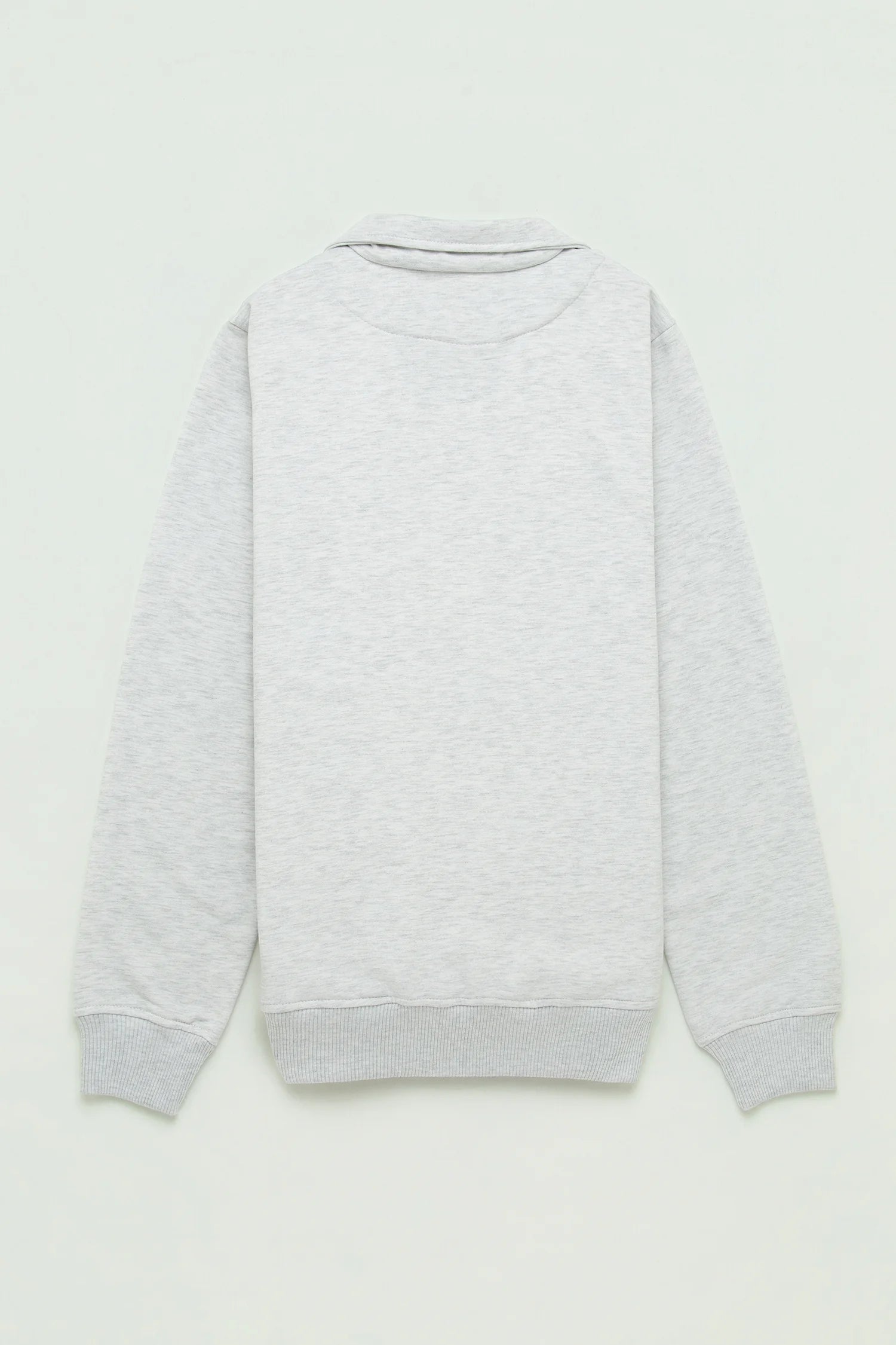 Chaqueta Perchada Zip Algodón Gris Jaspe