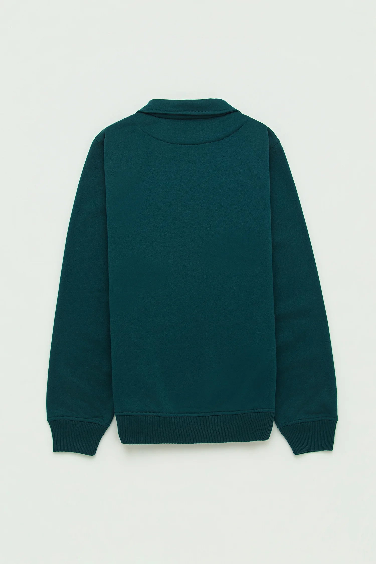 Chaqueta Perchada Zip Algodón Verde Botella