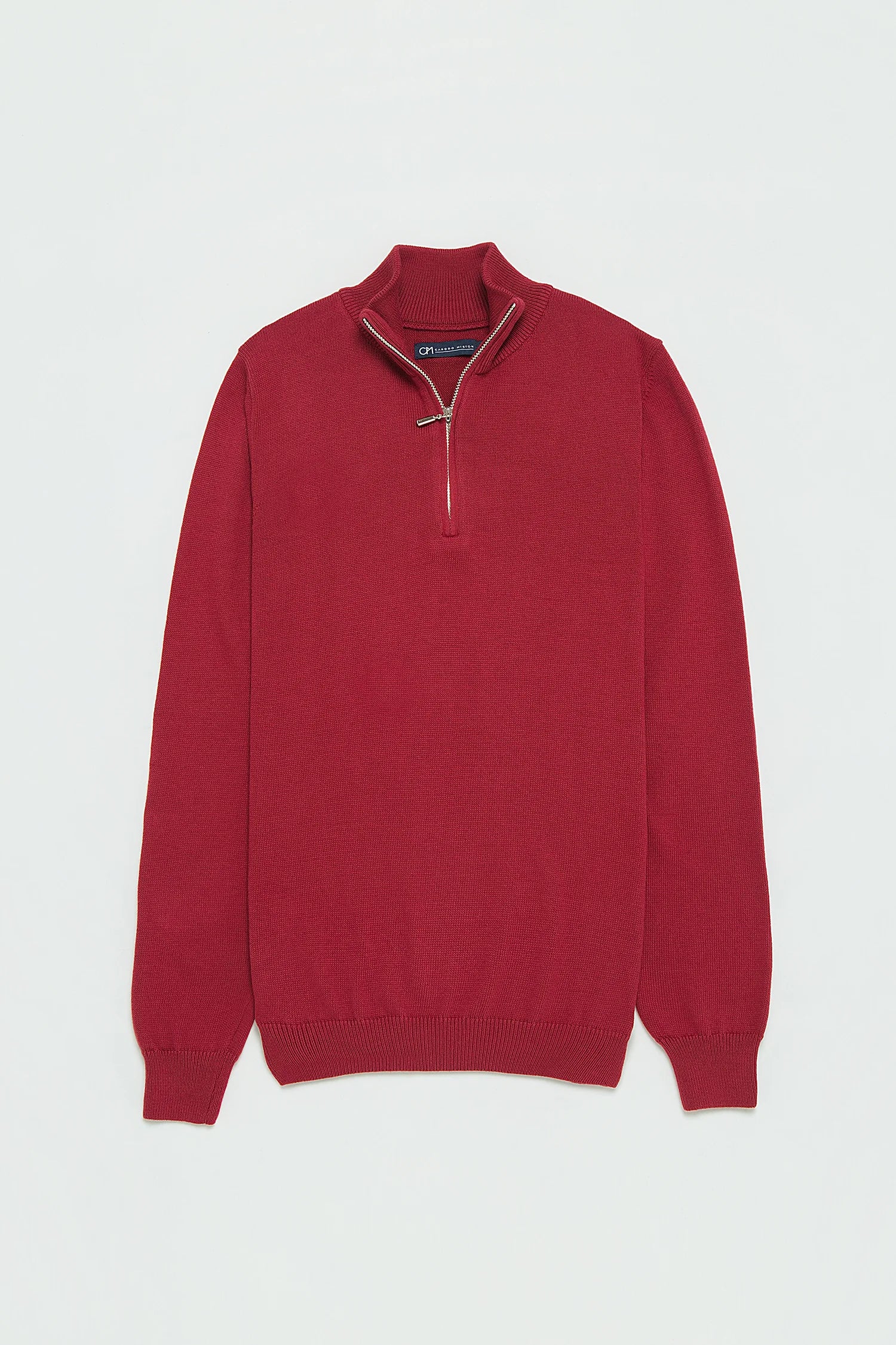 Saco Half Zip Algodón Vino