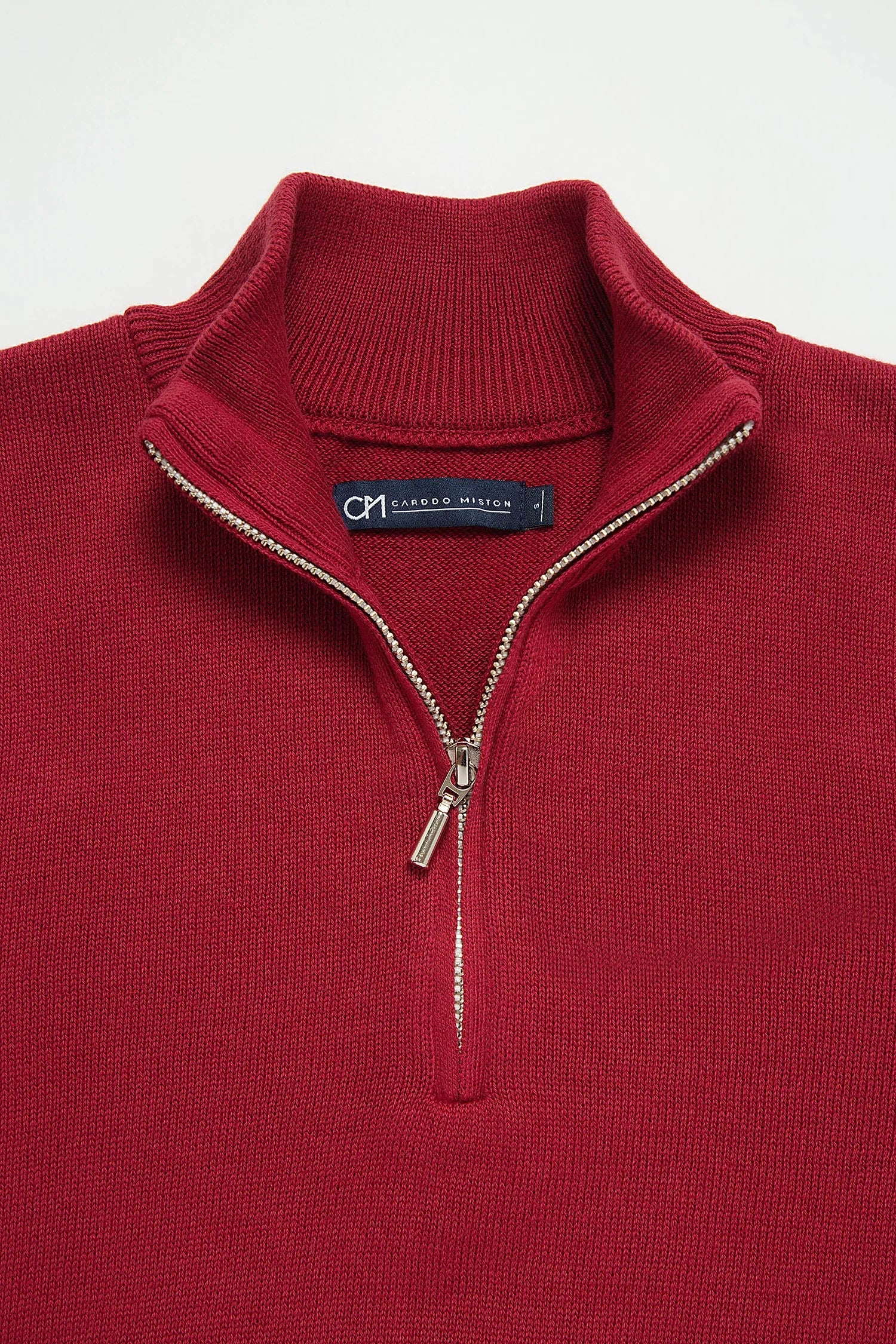 Saco Half Zip Algodón Vino