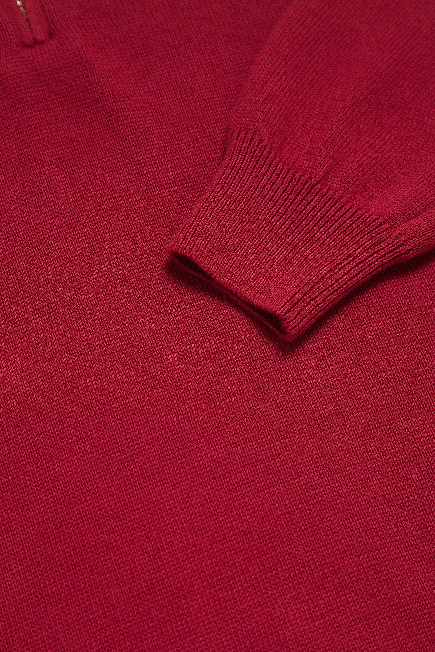 Saco Half Zip Algodón Vino