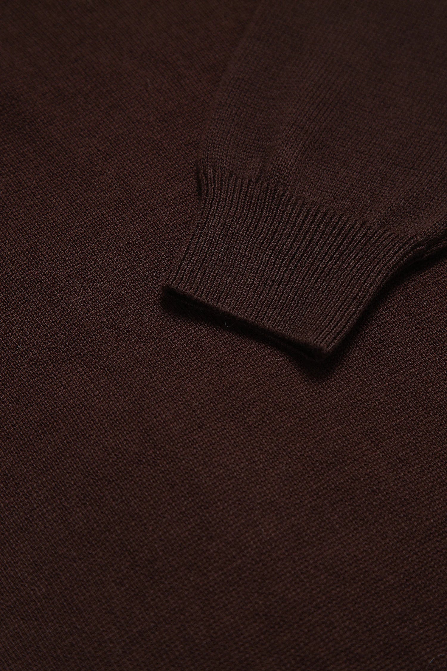 Saco Half Zip Algodón Chocolate