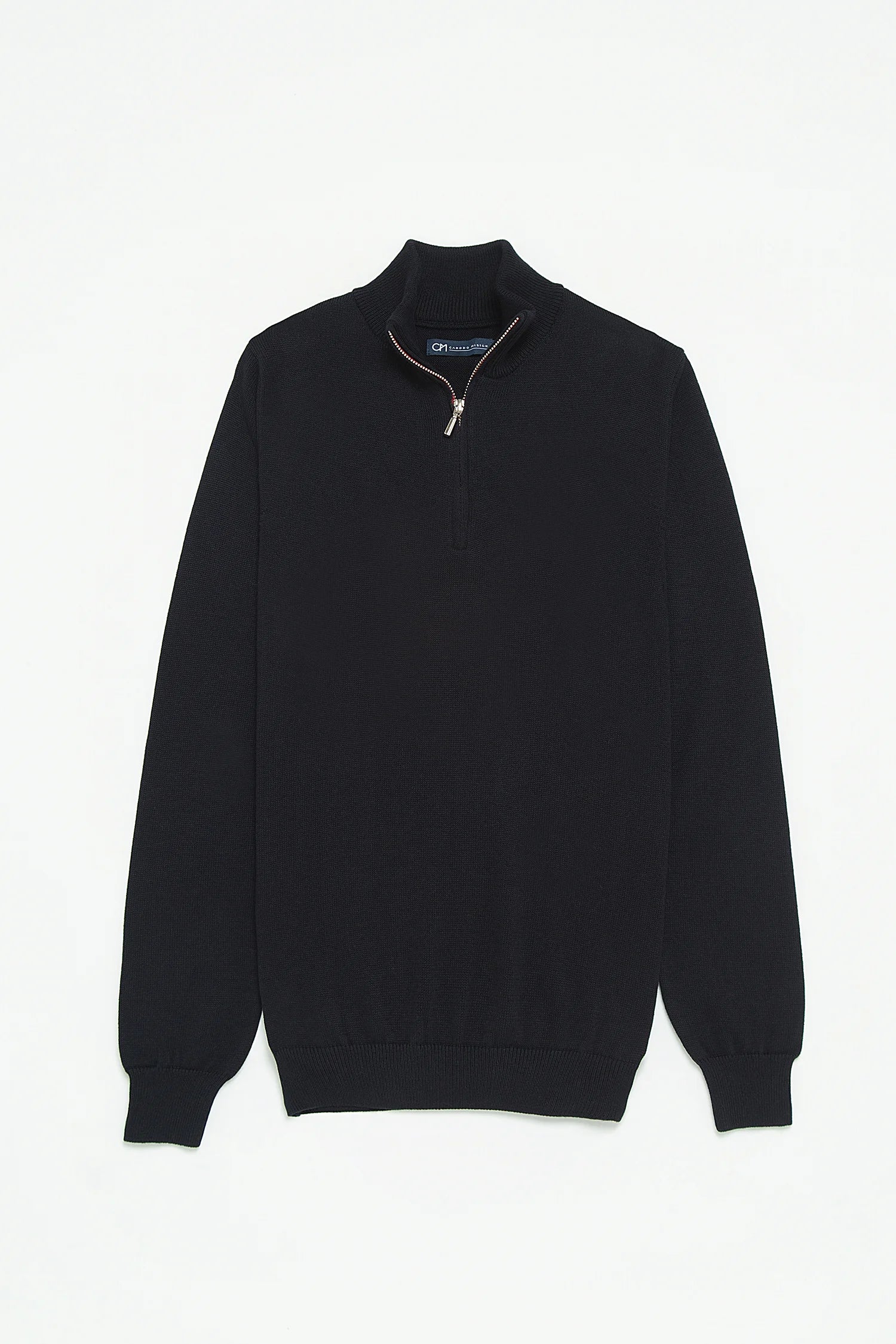Saco Half Zip Algodón Azul Oscuro