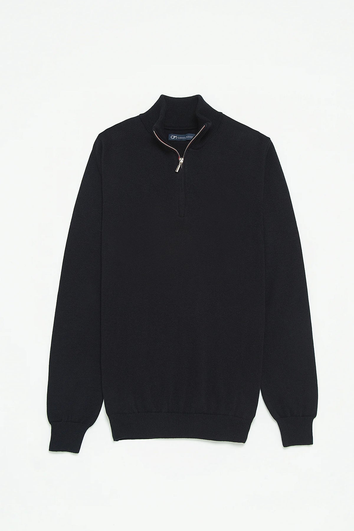 Saco Half Zip Algodón Azul Oscuro