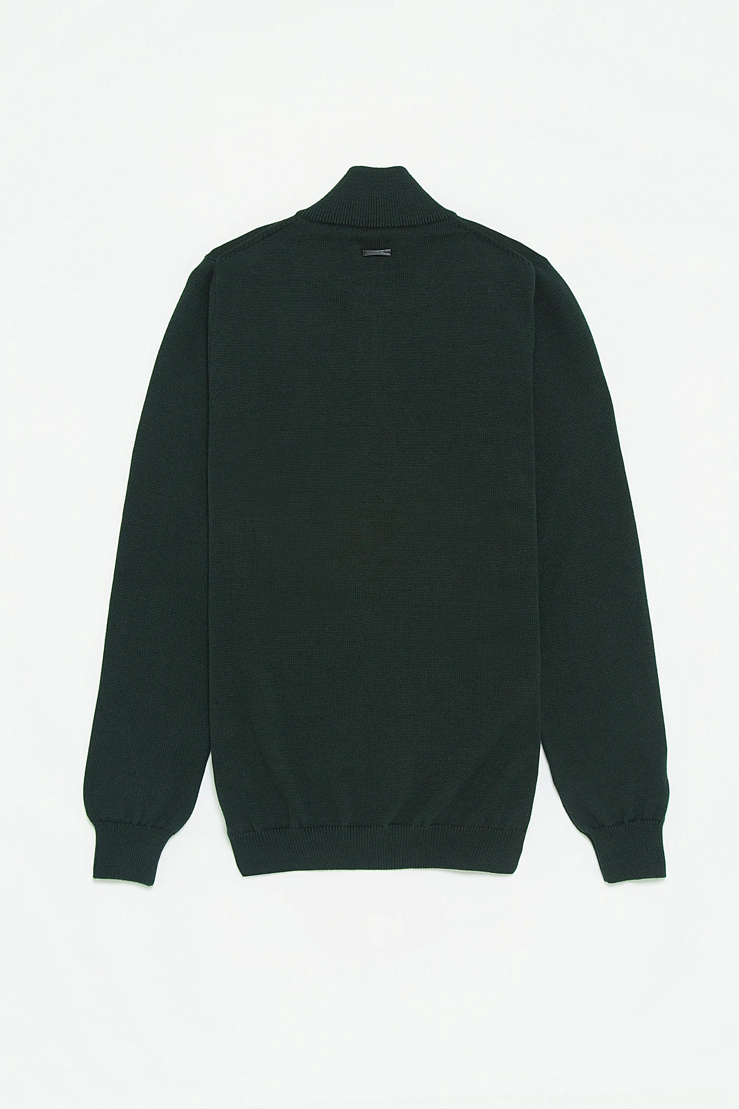 Saco Half Zip Algodón Verde Botella