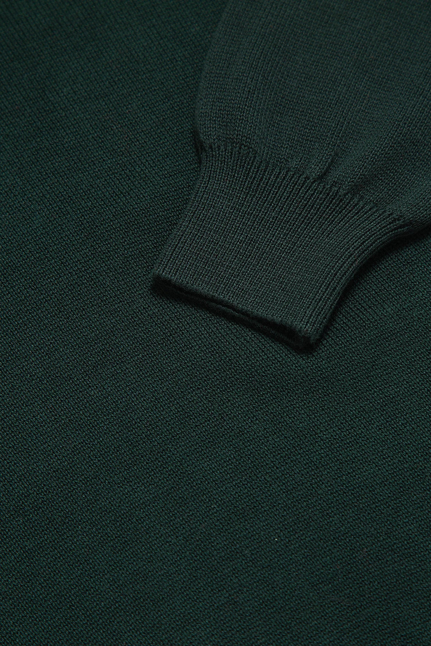 Saco Half Zip Algodón Verde Botella