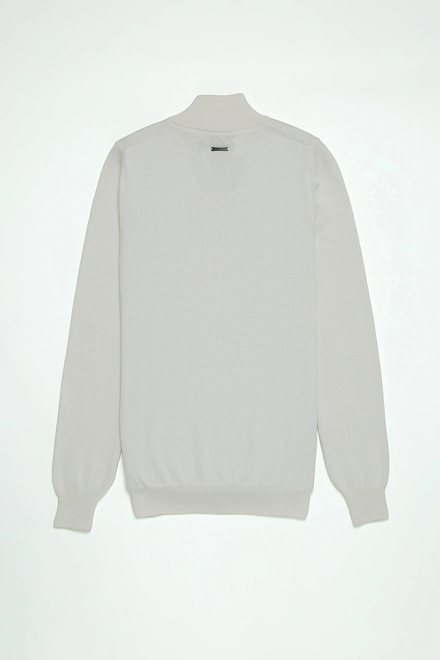 Saco Half Zip Algodón Crema