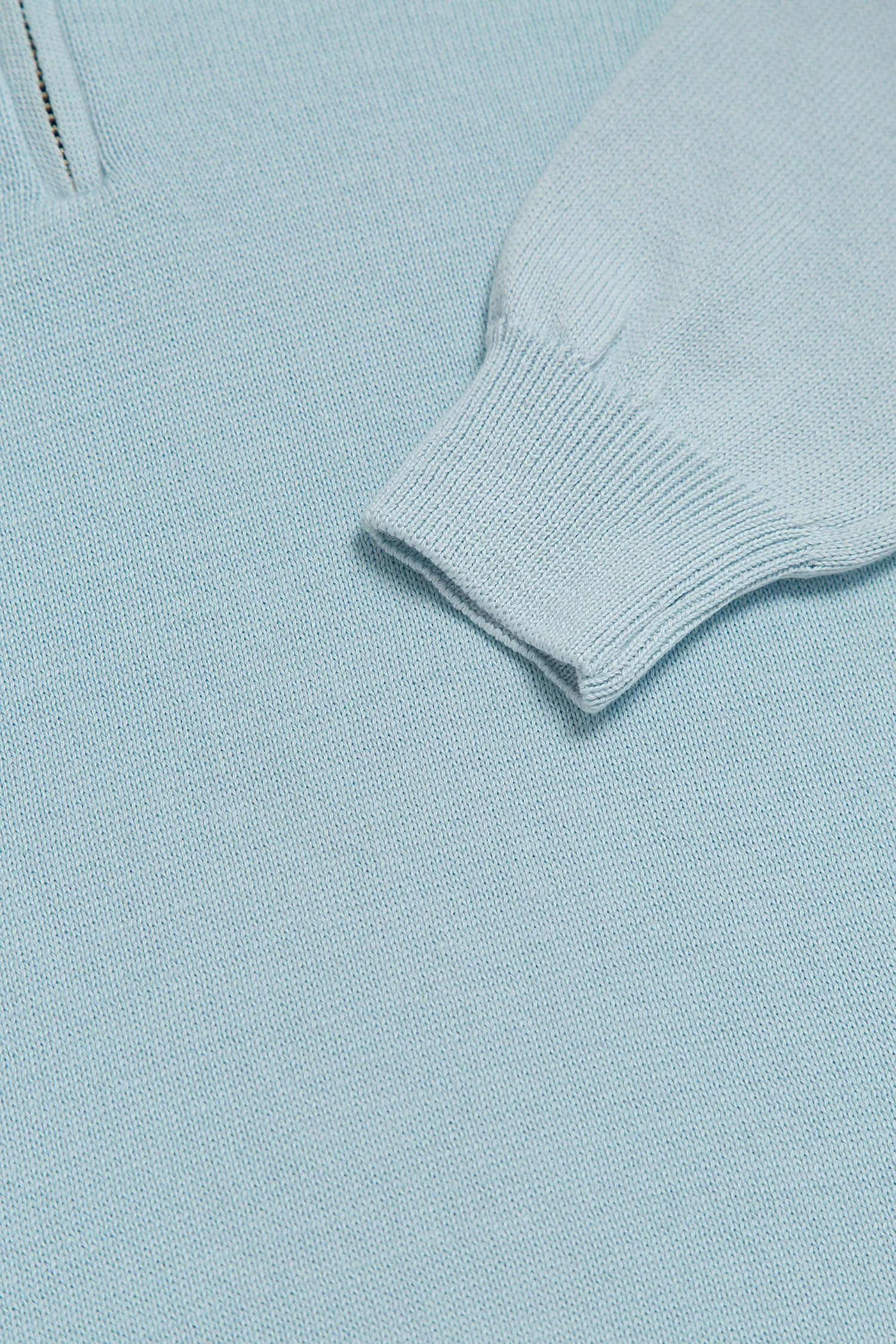 Saco Half Zip Algodón Azul Cielo