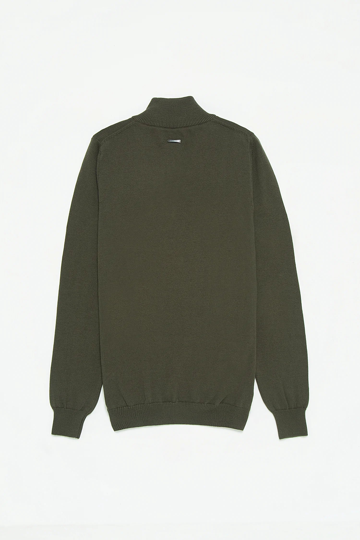 Saco Half Zip Algodón Verde Militar