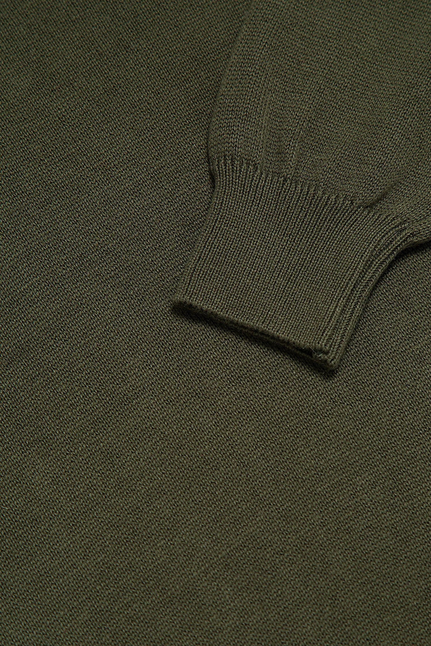 Saco Half Zip Algodón Verde Militar