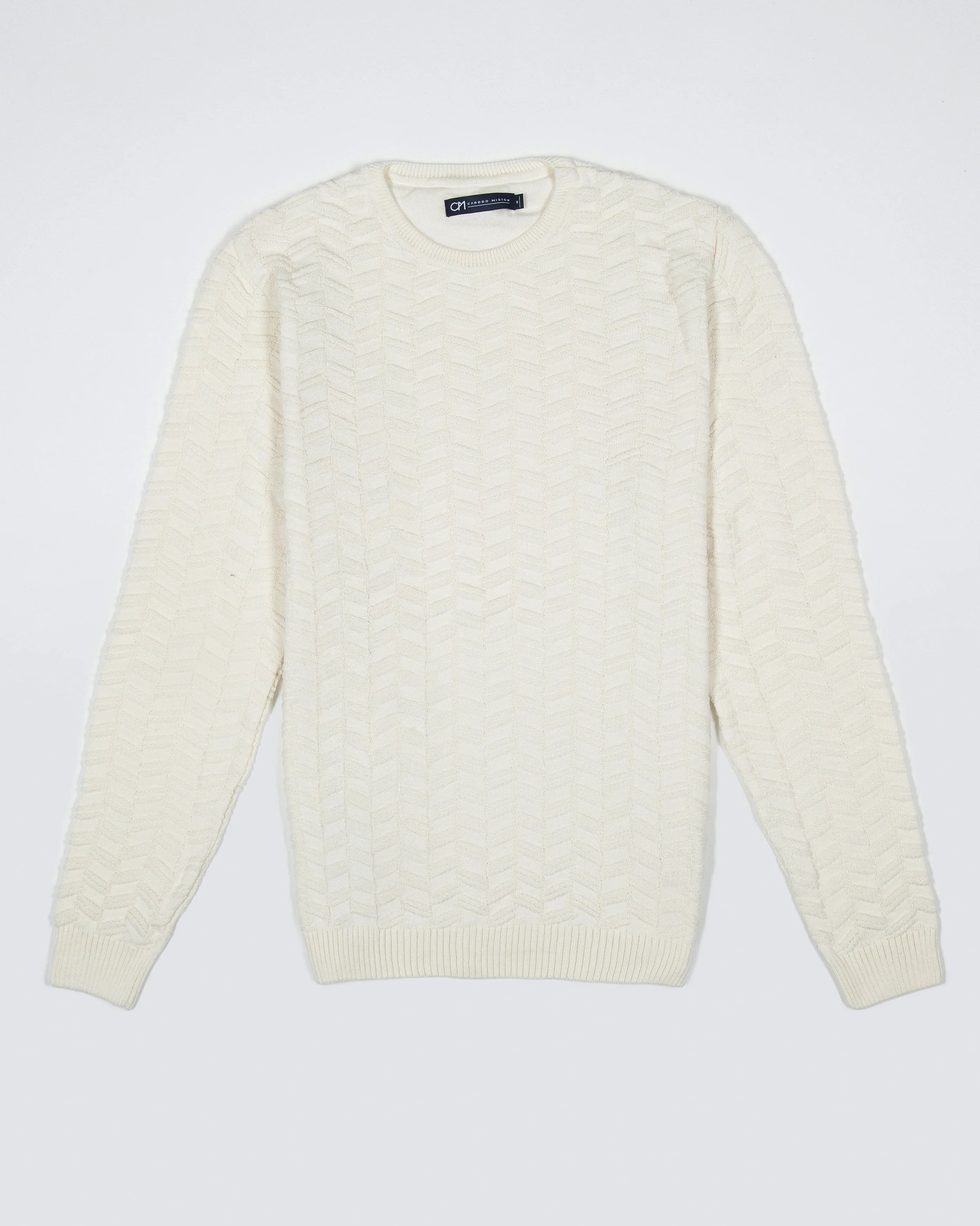 SACO ESPINA DE PEZ ALGODÓN CREMA_02154