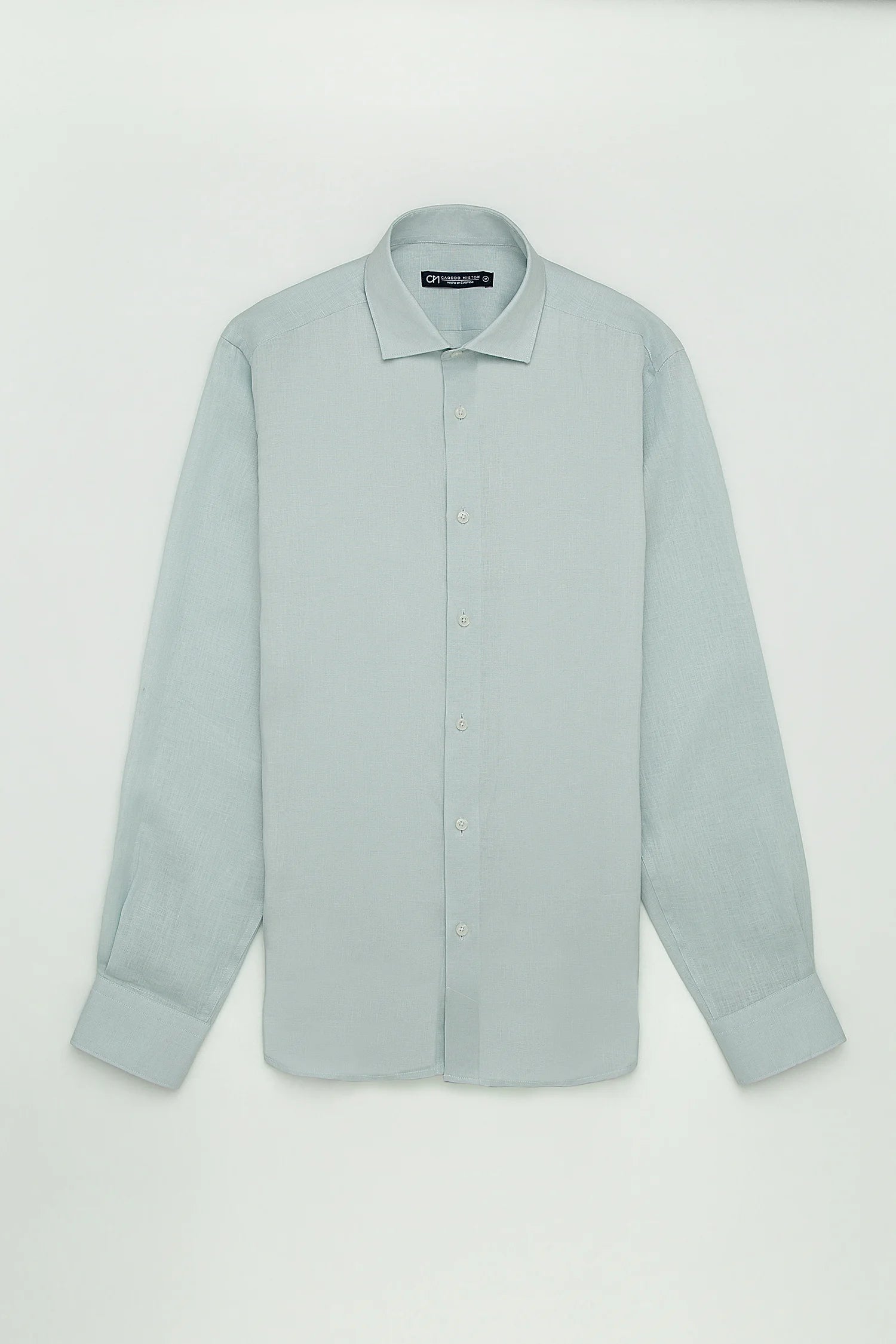 Camisa Button Under Lino Menta