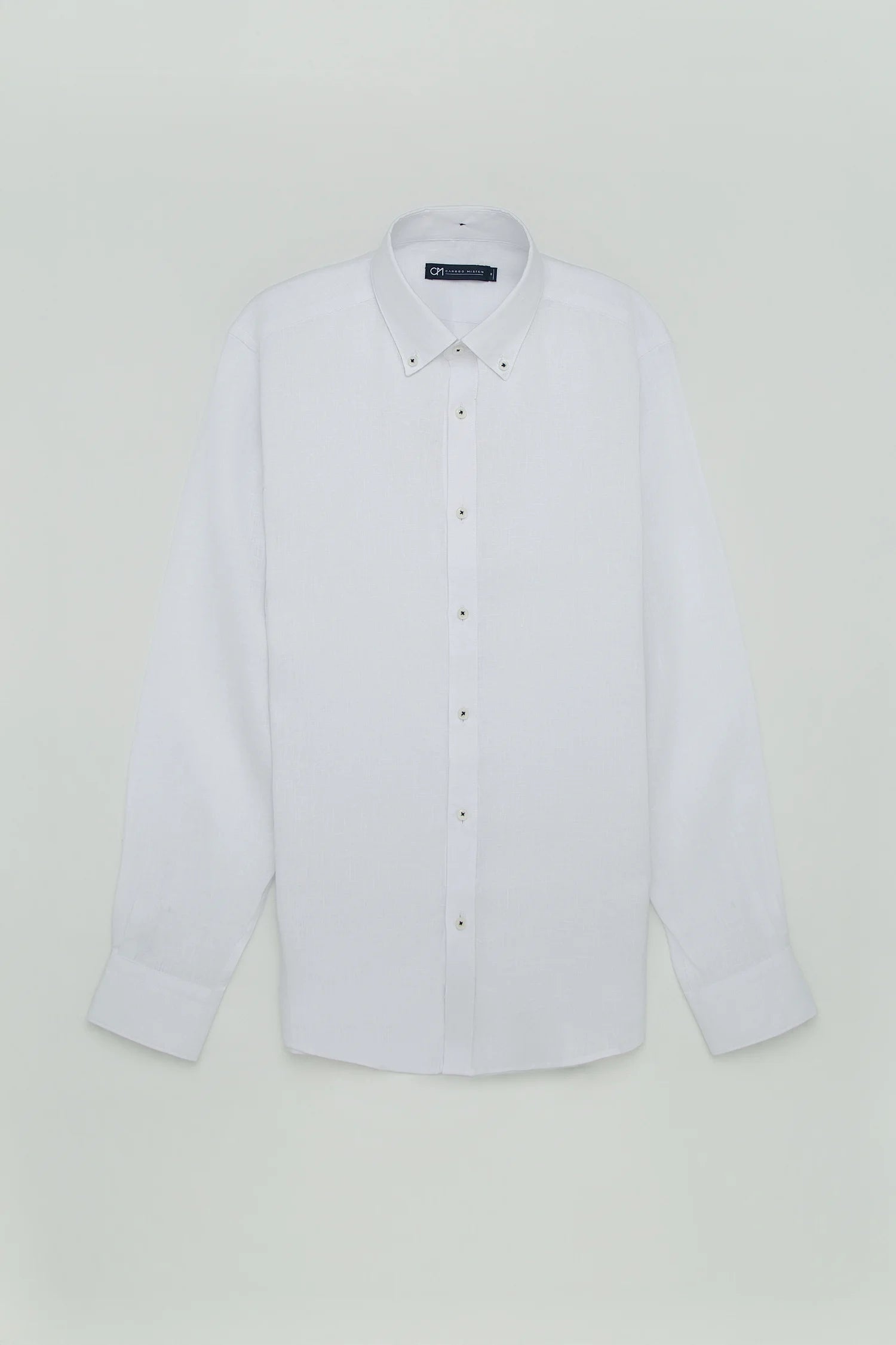 Camisa Button Down Lino Blanco