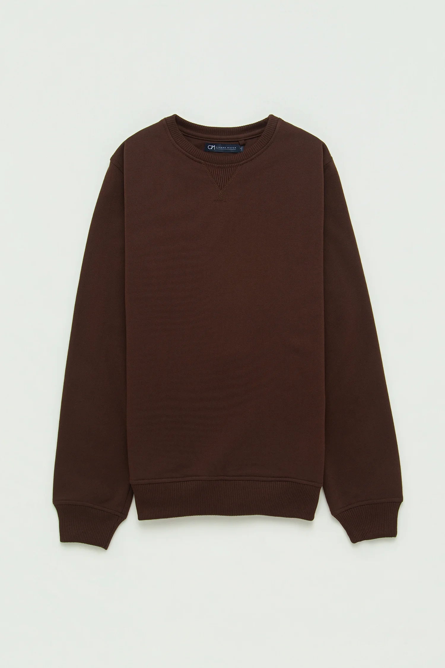 Crewneck Perchado Algodón Chocolate