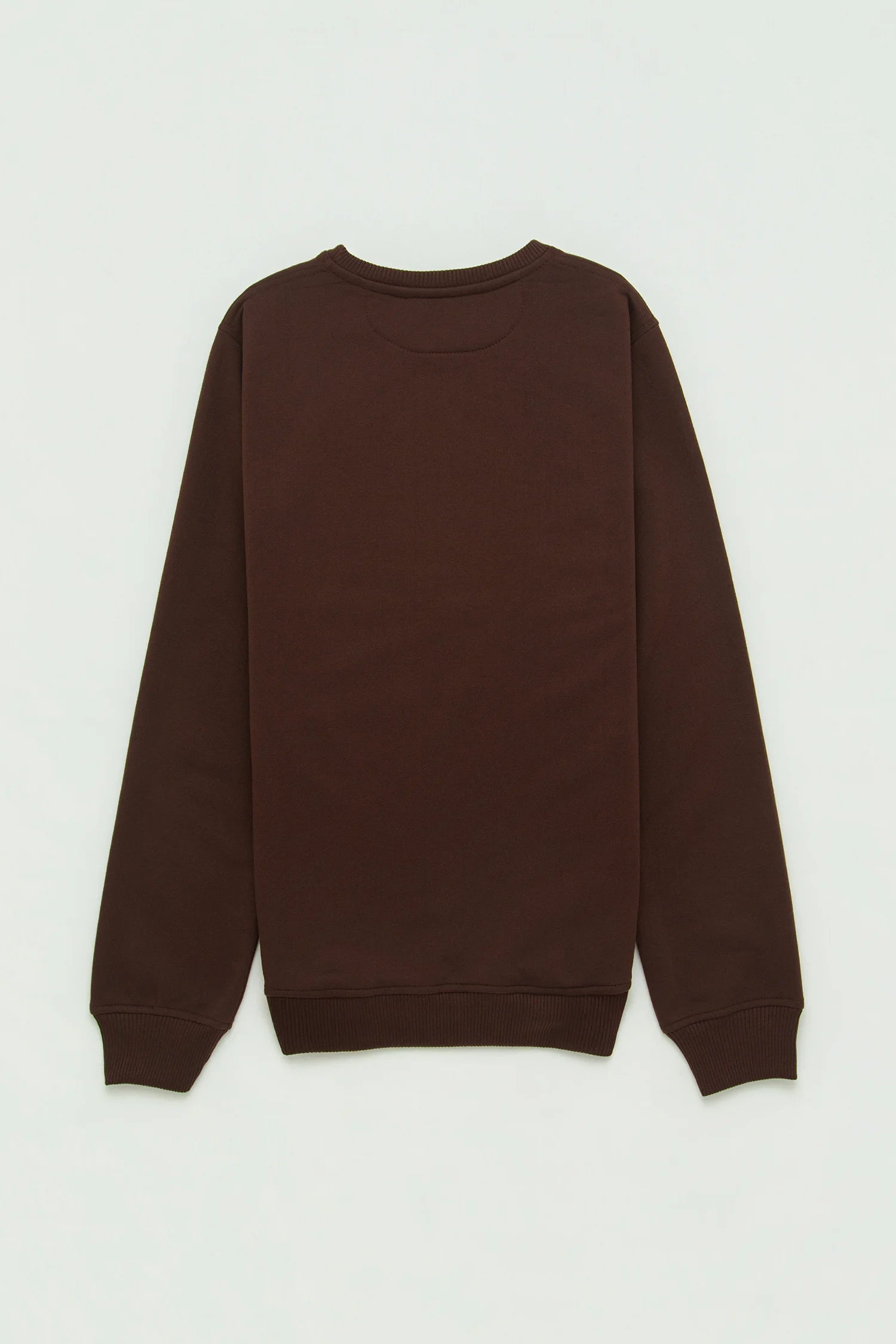 Crewneck Perchado Algodón Chocolate