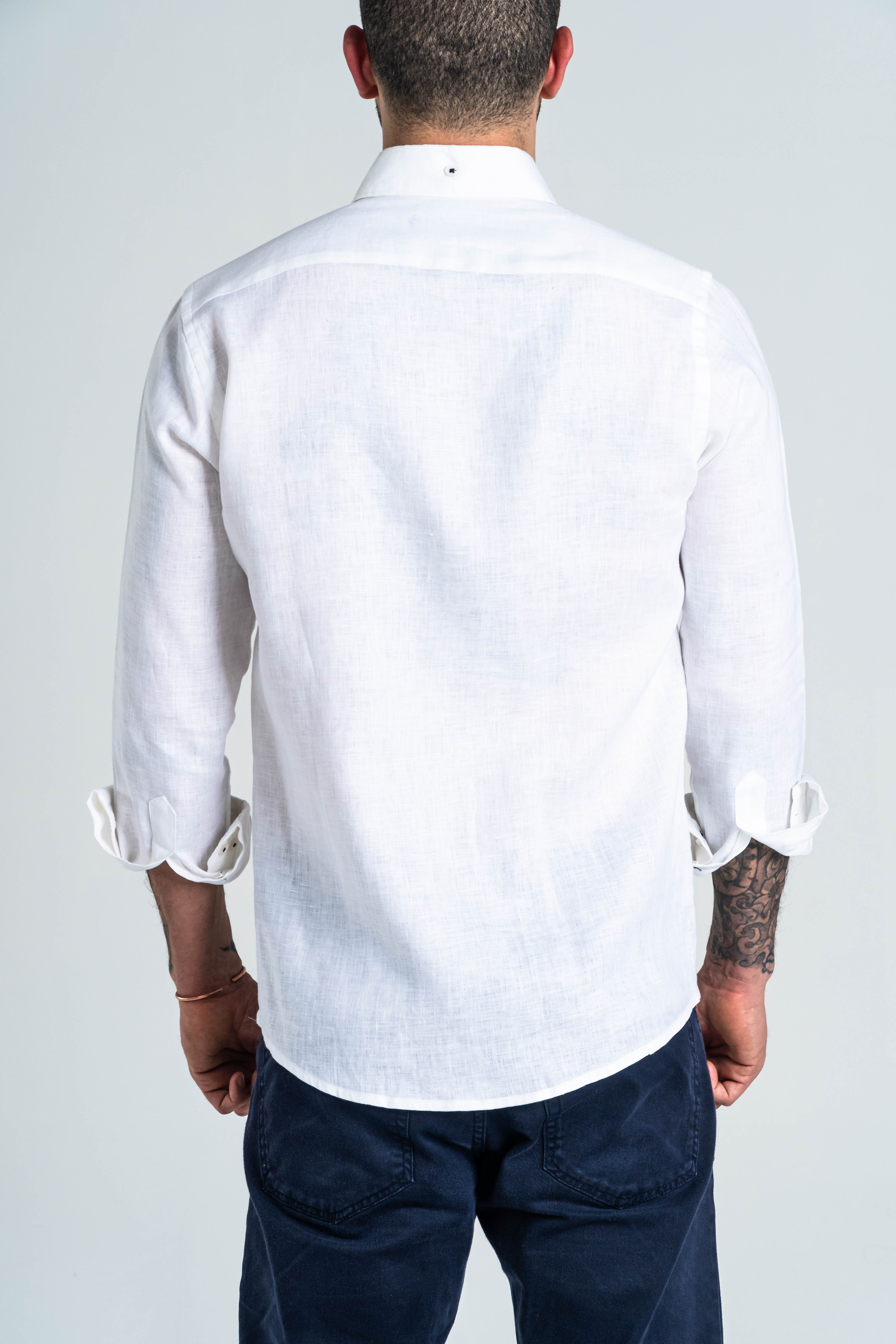 CAMISA BOTÓN CONTRASTE LINO BLANCO_01327