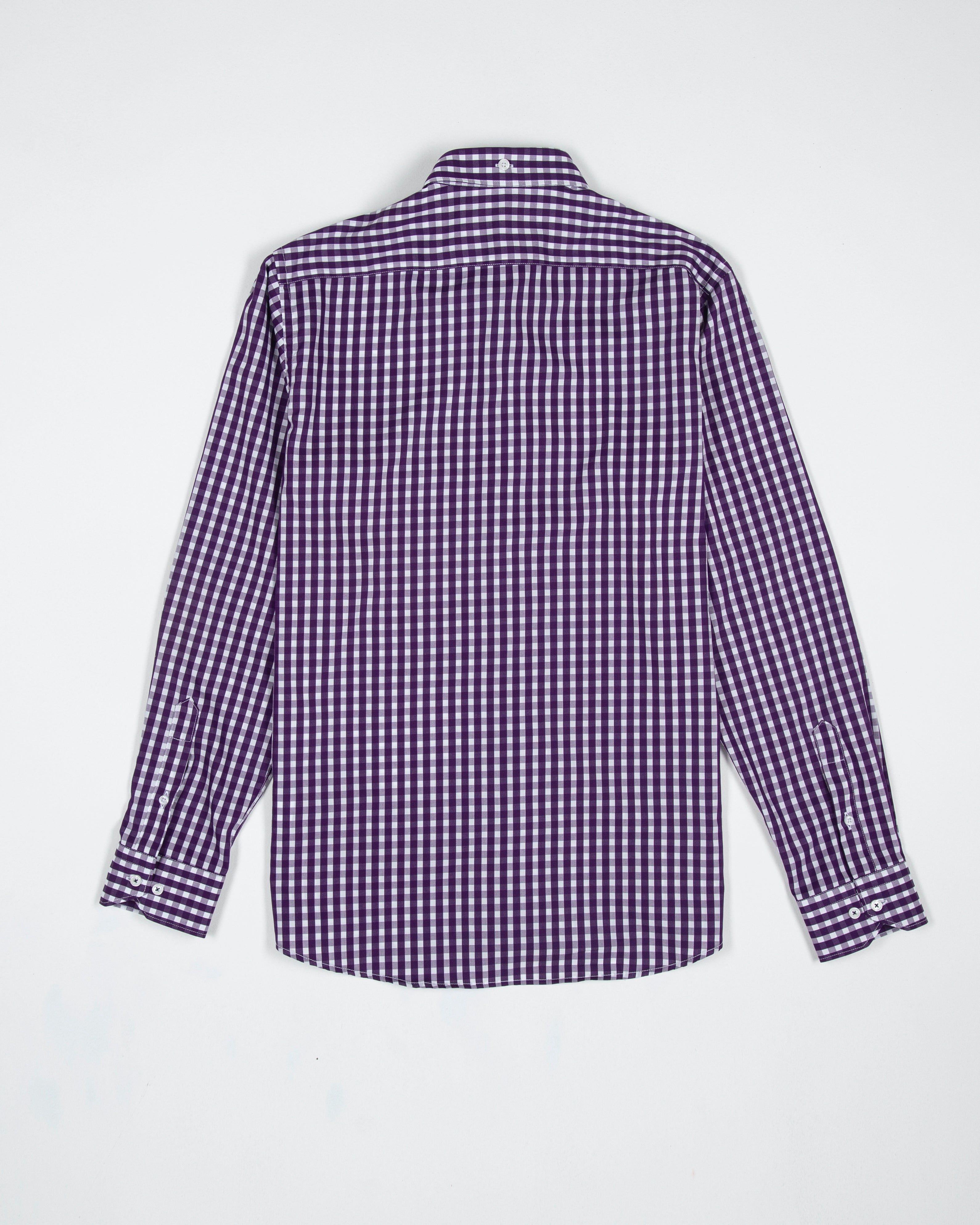 CAMISA CUADRO ALGODÓN BERENJENA_01367