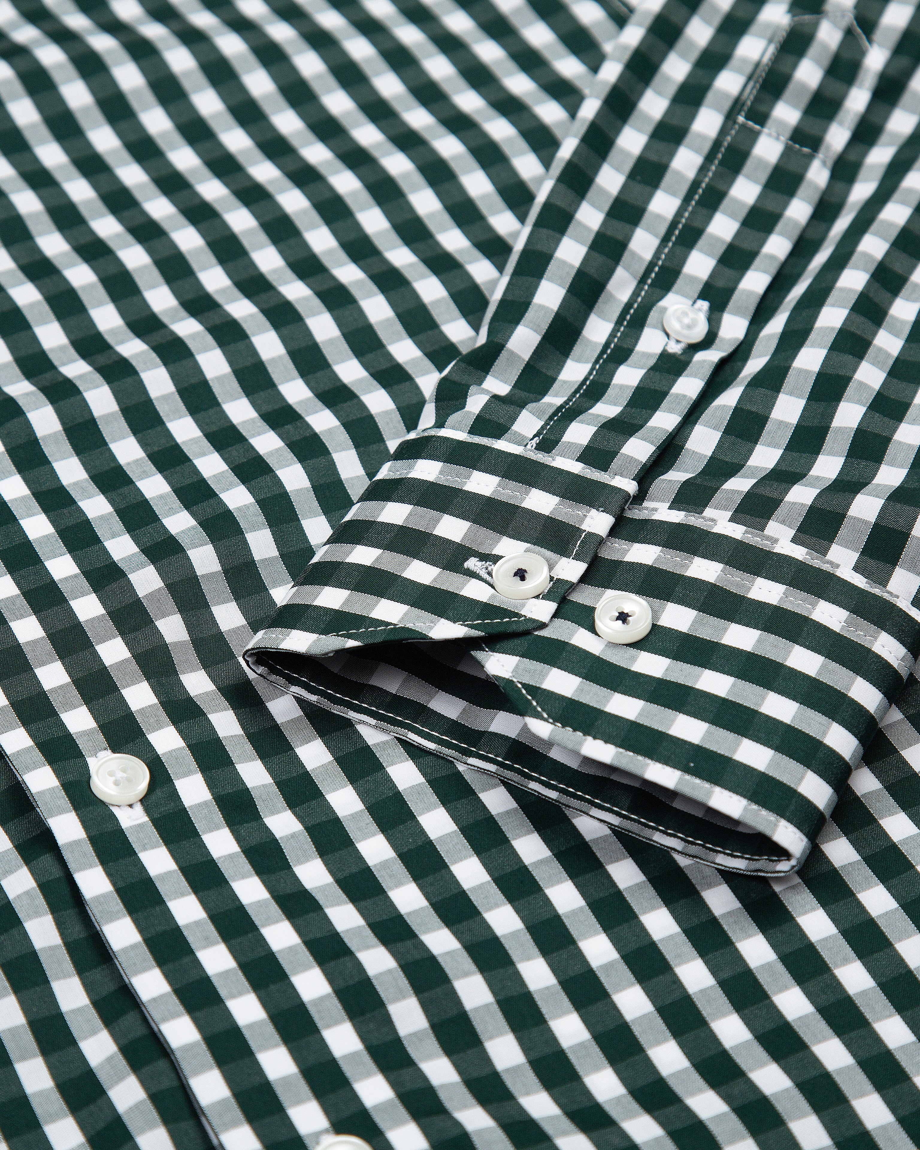 CAMISA CUADRO ALGODÓN VERDE BOTELLA_01366