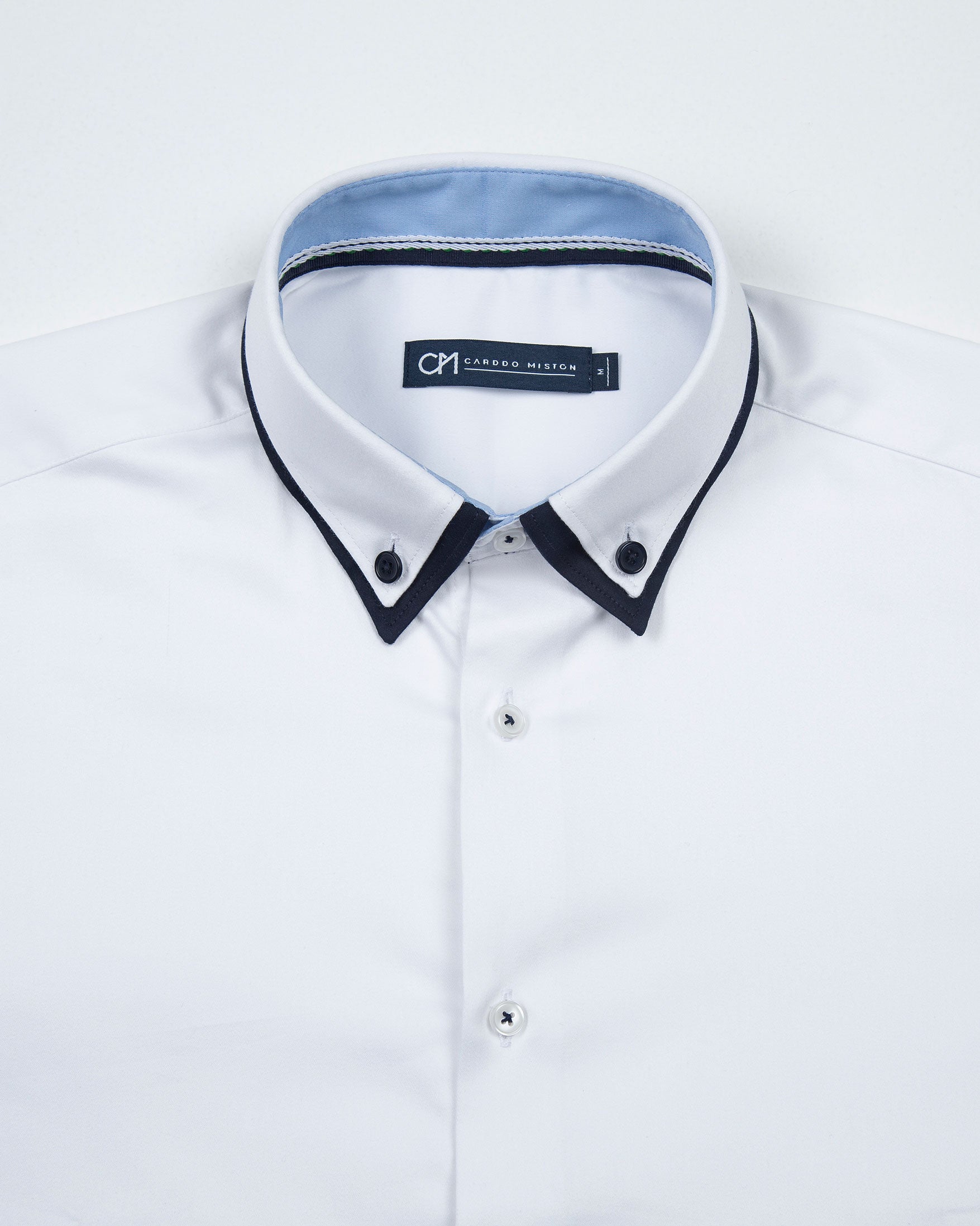 CAMISA CUELLO DOBLE ALGODÓN STRETCH BLANCO_01378