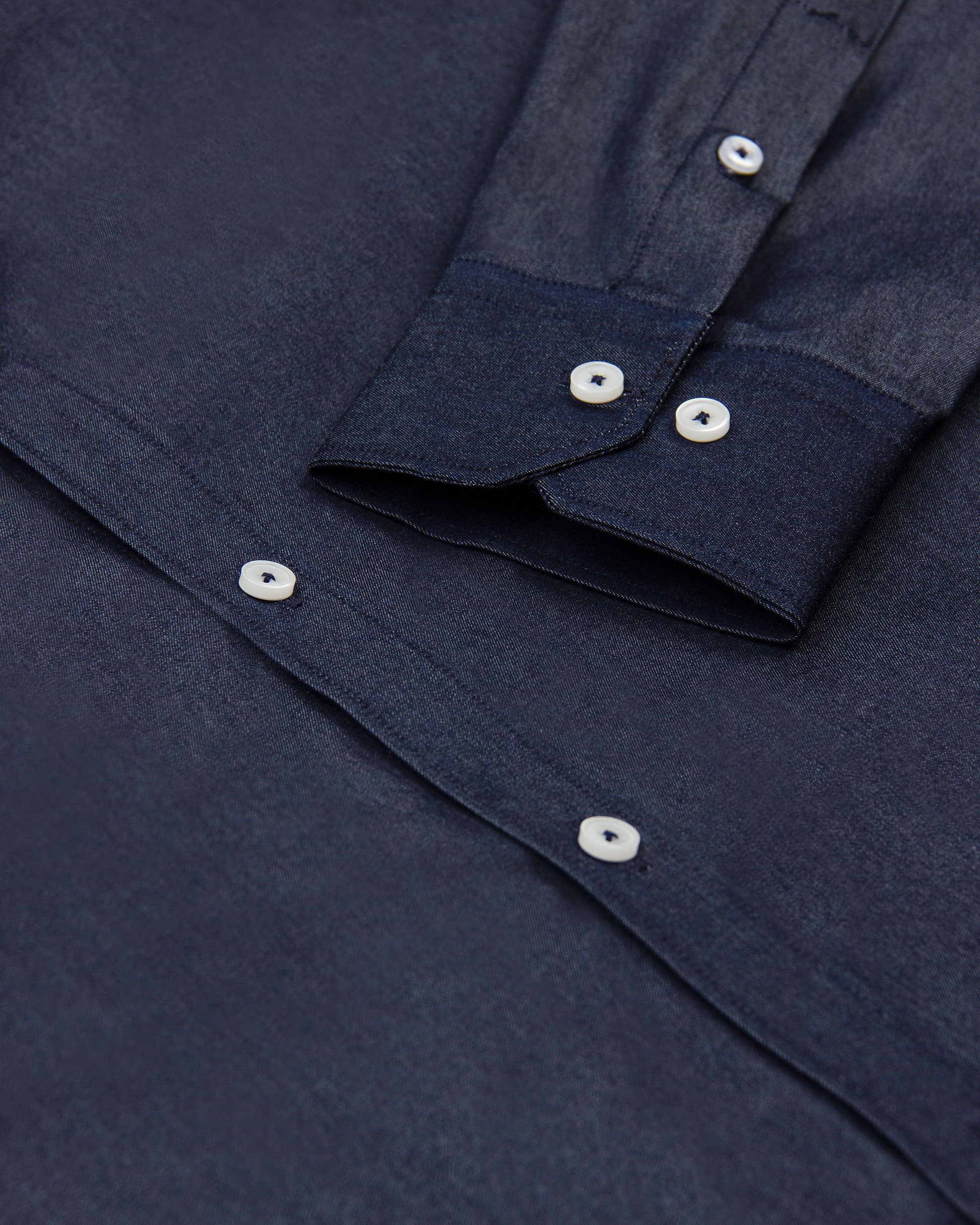 CAMISA DENIM HILADILLO CONTRASTE ALGODÓN AZUL OSCURO_01379