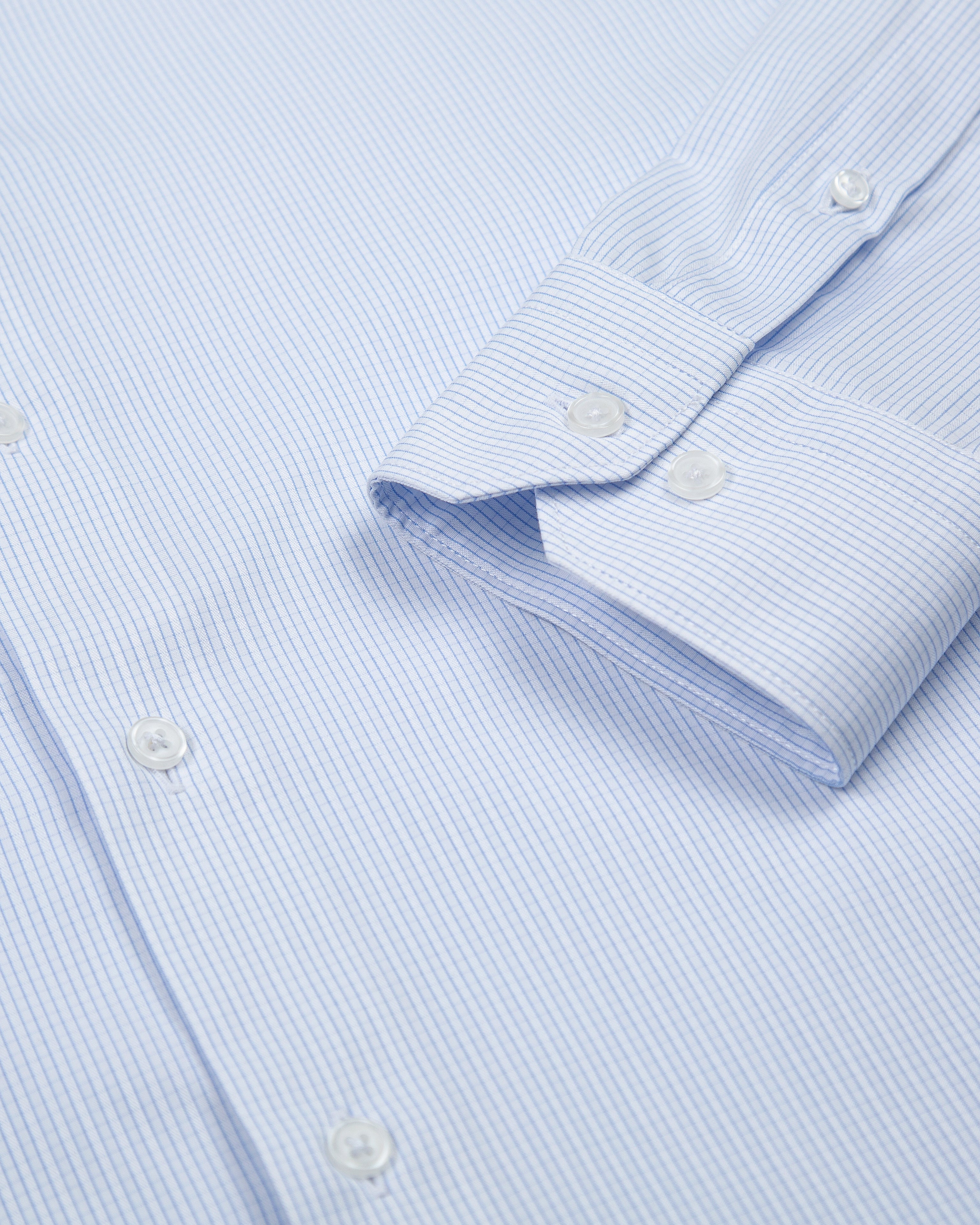 CAMISA DOBBY CUADRO VENTANA ALGODÓN AZUL CLARO_01340