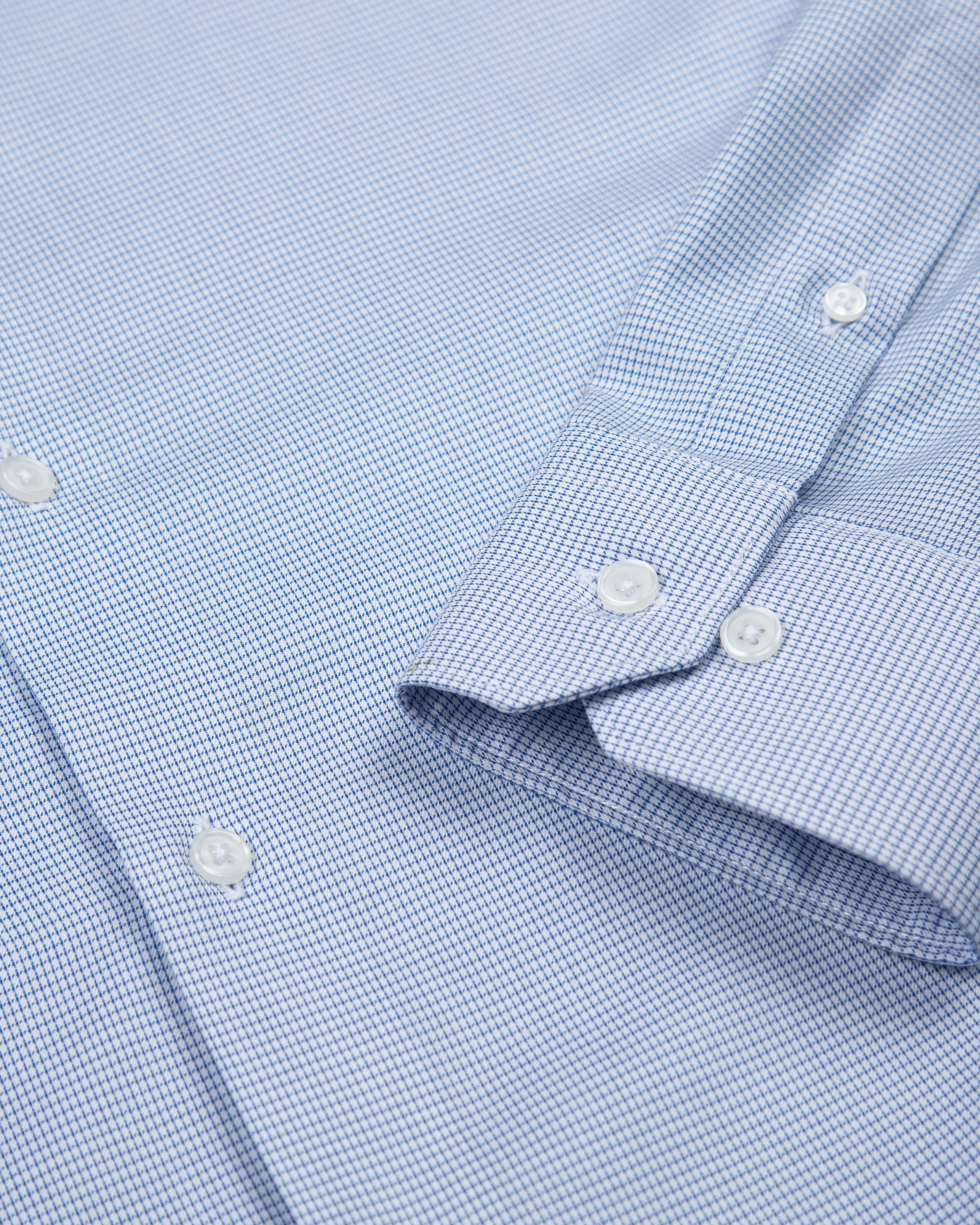 CAMISA MINI CUADRO VENTANA ALGODÓN AZUL MEDIO_01338