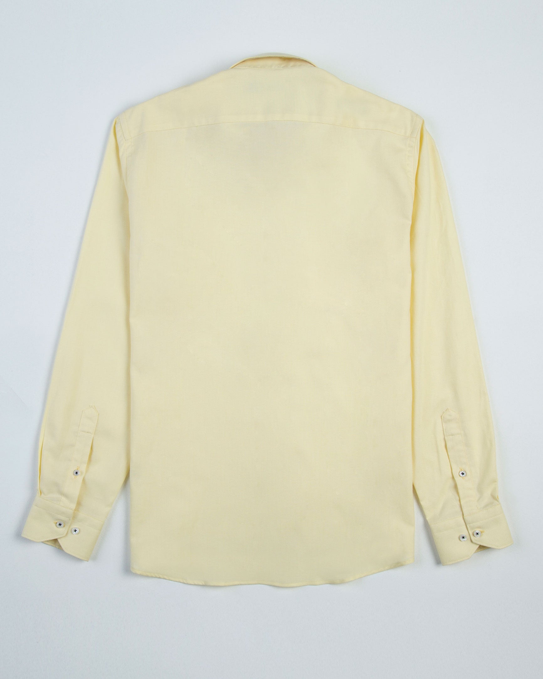 CAMISA OXFORD BOTÓN CONTRASTE ALGODÓN AMARILLO_01386