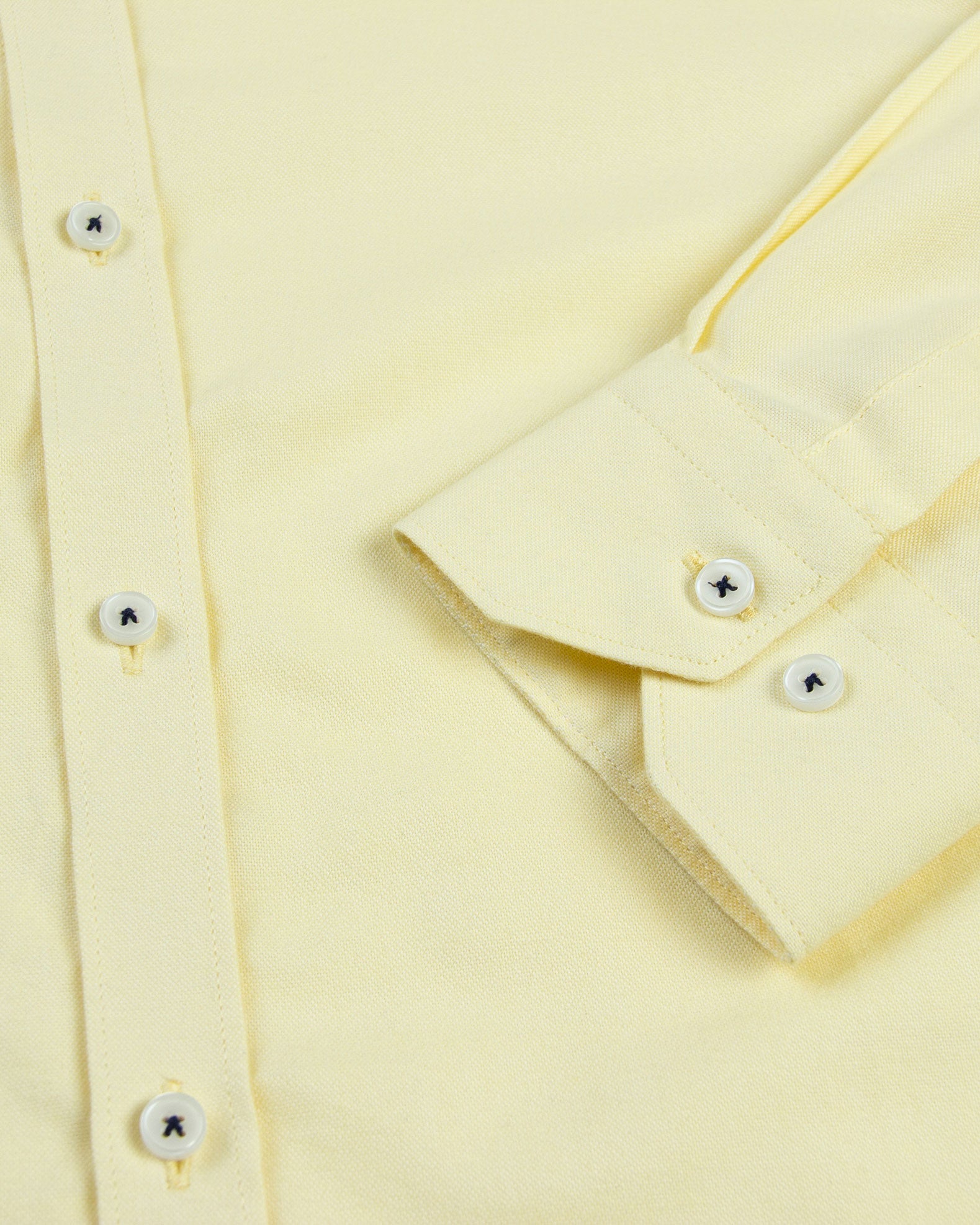 CAMISA OXFORD BOTÓN CONTRASTE ALGODÓN AMARILLO_01386