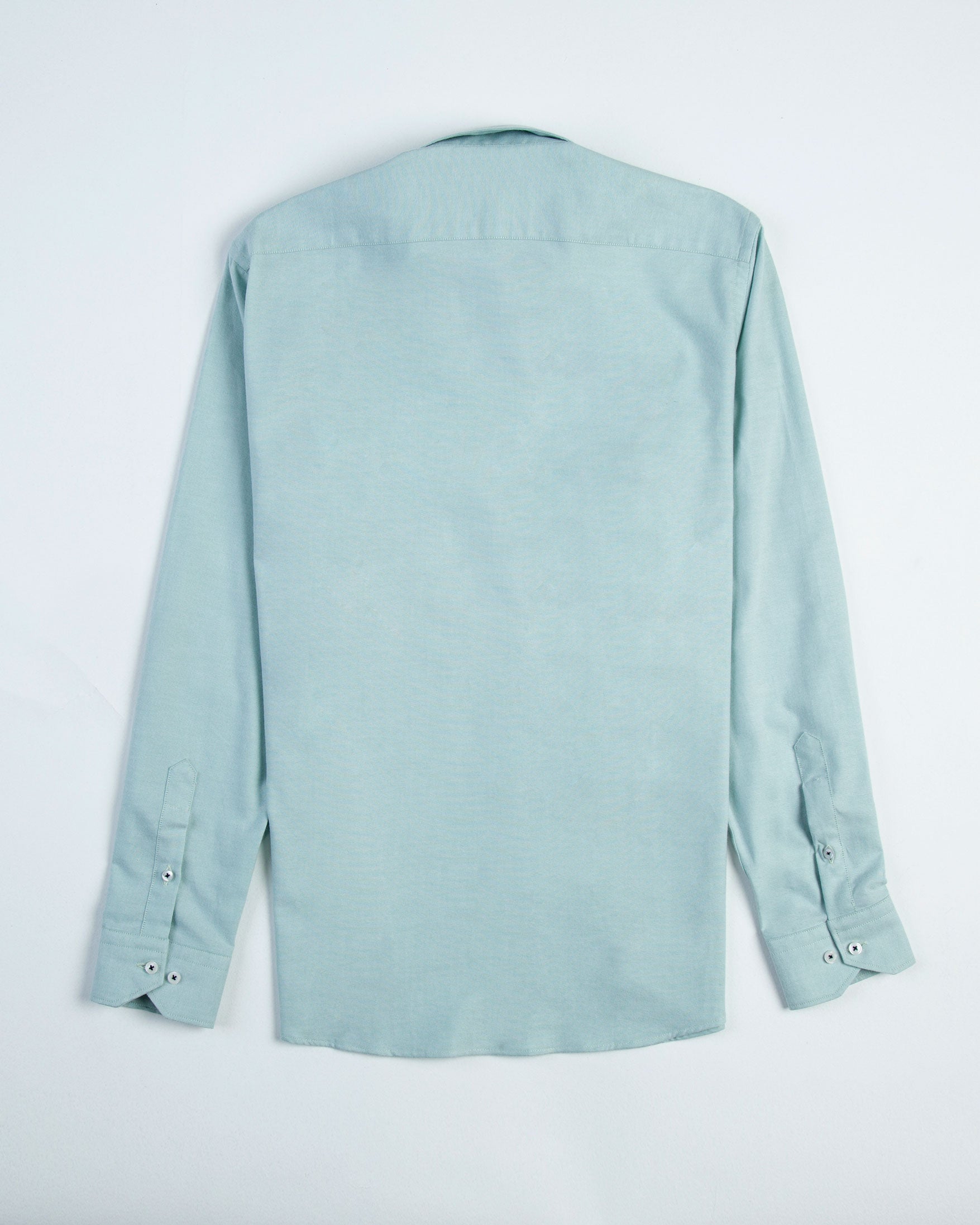 CAMISA OXFORD BOTÓN CONTRASTE ALGODÓN MENTA_01385